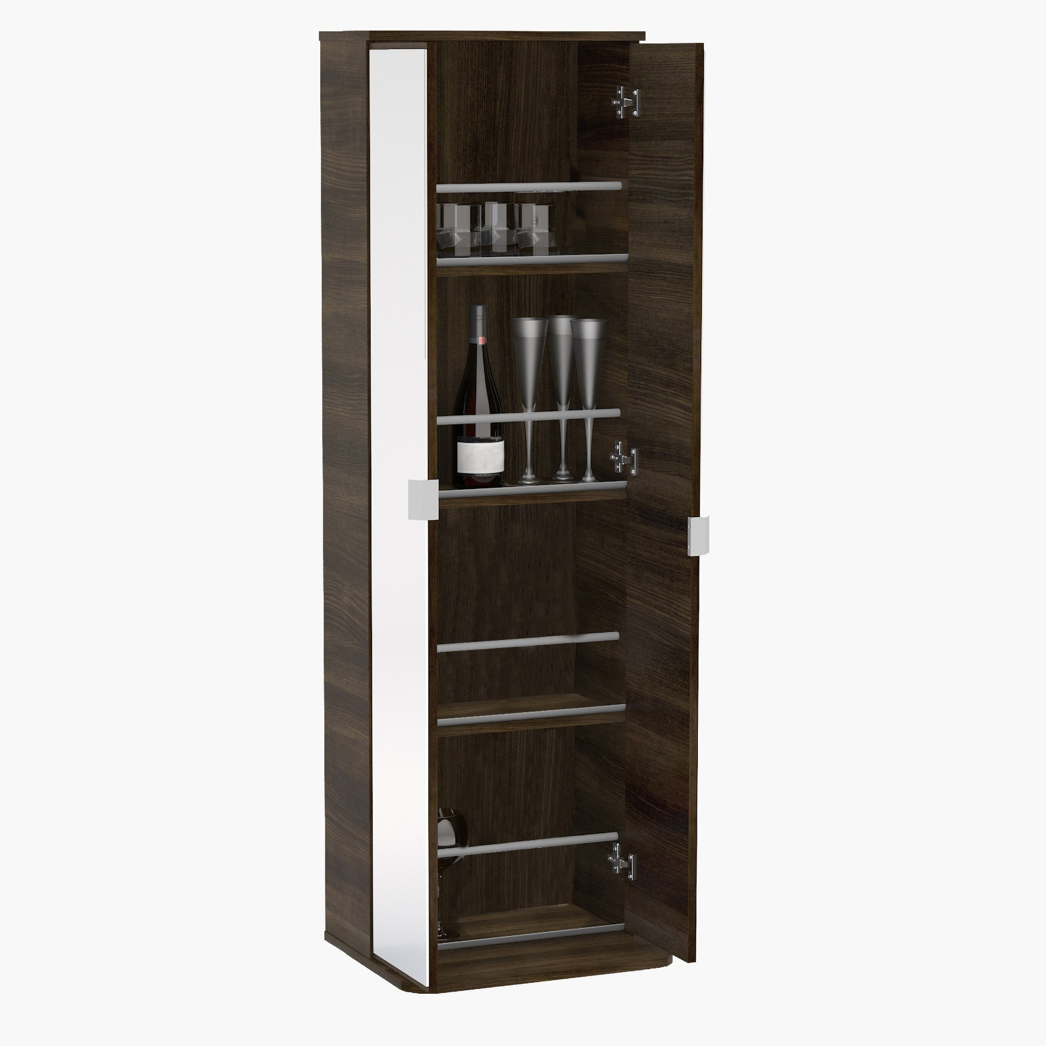 خزانة أحذية لـ20 زوج بـ4 طوابق وبابين بمرآة من ميرو-hbxbedroom-shoecabinetsandracks-image-4