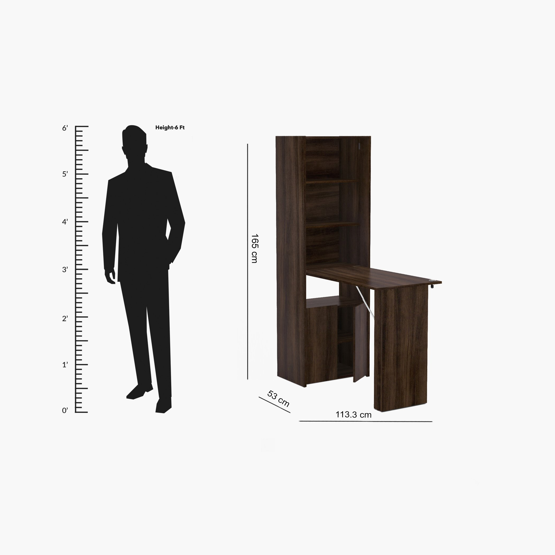 Foldable study sales desk and chair