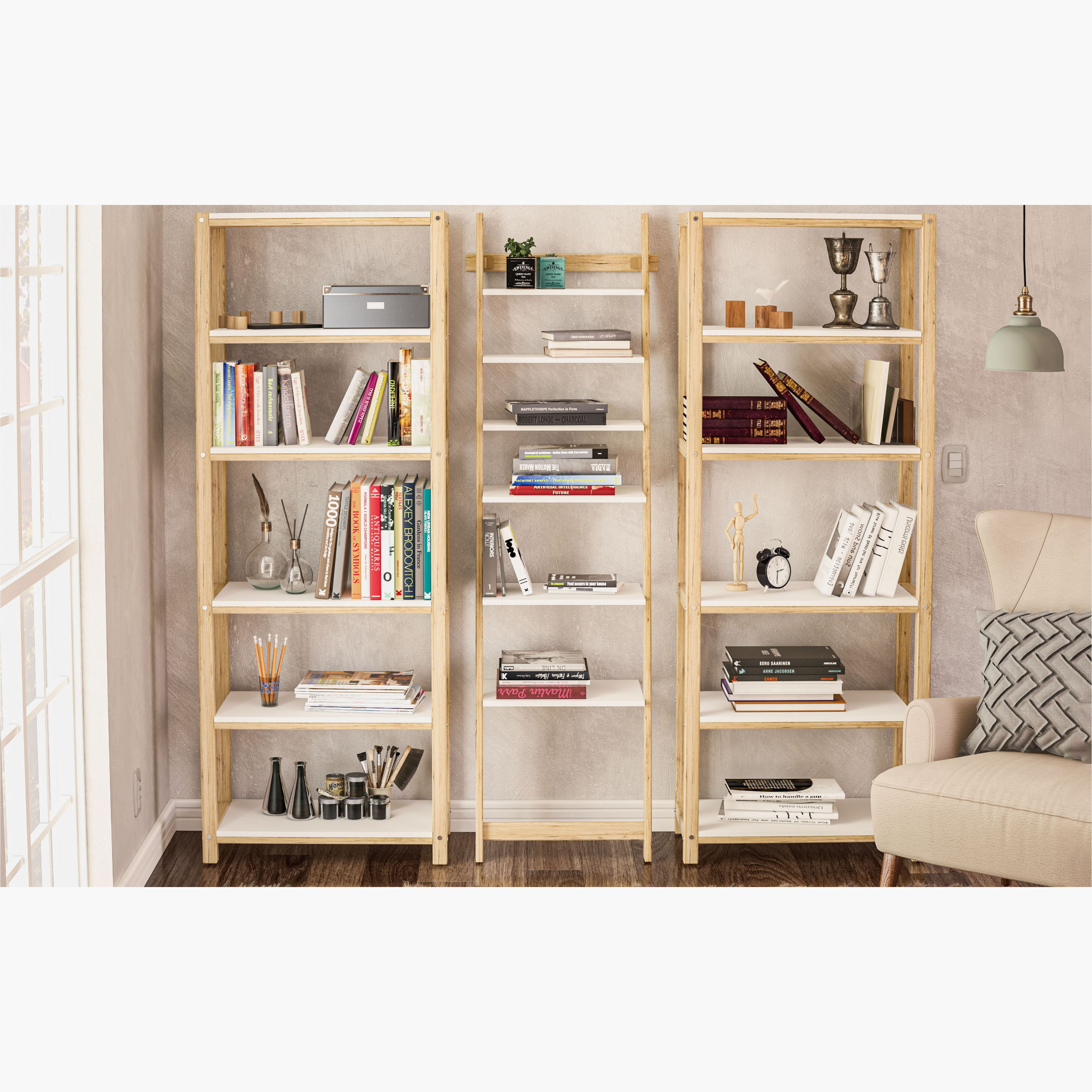 خزانة كتب 5 أرفف من أدلير - 35x68x180 سم-hbxfurniture-office-bookcases-image-11