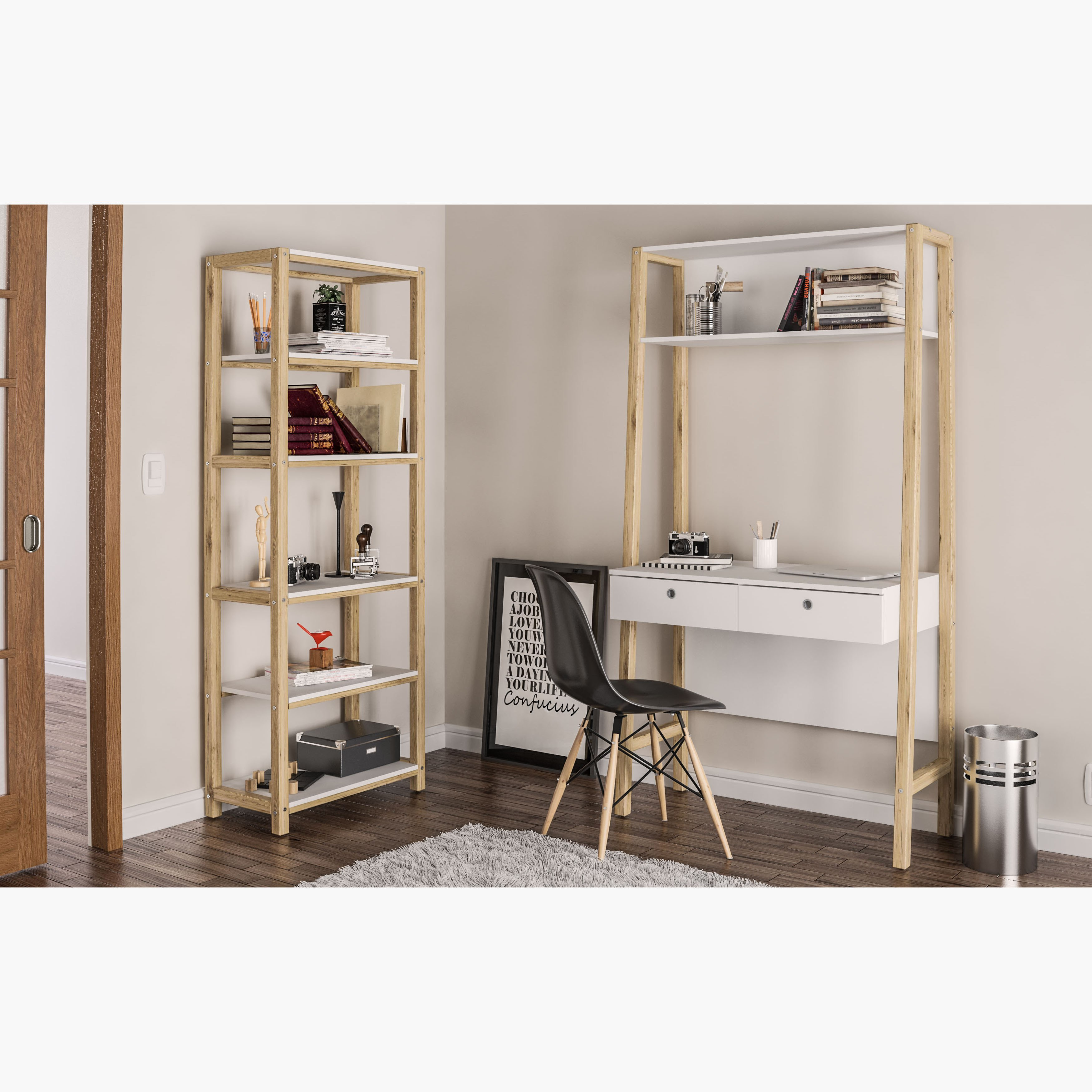 خزانة كتب 5 أرفف من أدلير - 35x68x180 سم-hbxfurniture-office-bookcases-image-13