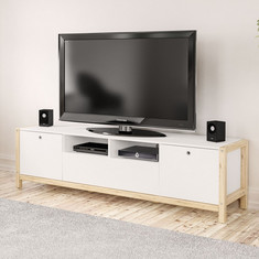 Adler 2-Door Low TV Unit with Drawer for TVs up to 70 inches