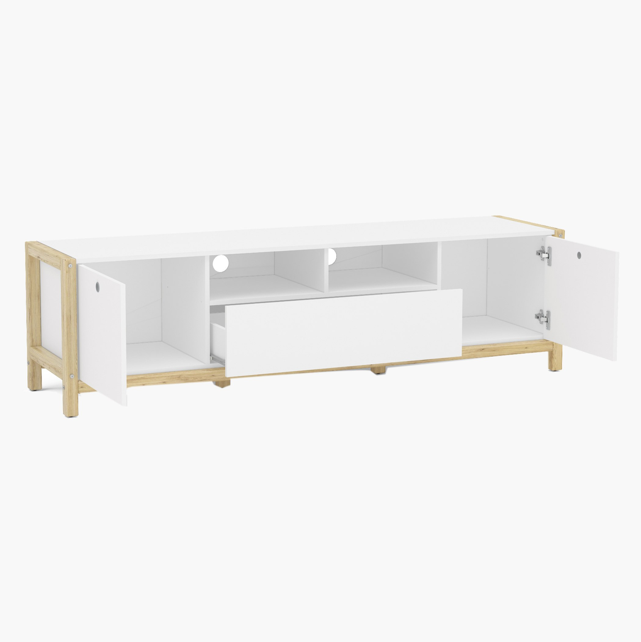 وحدة تلفزيون منخفضة بدرج واحد وبابين لأجهزة التلفاز حتي 70 بوصة من أدلير-hbxlivingroom-mediaunitsandstorage-tvunits-image-4
