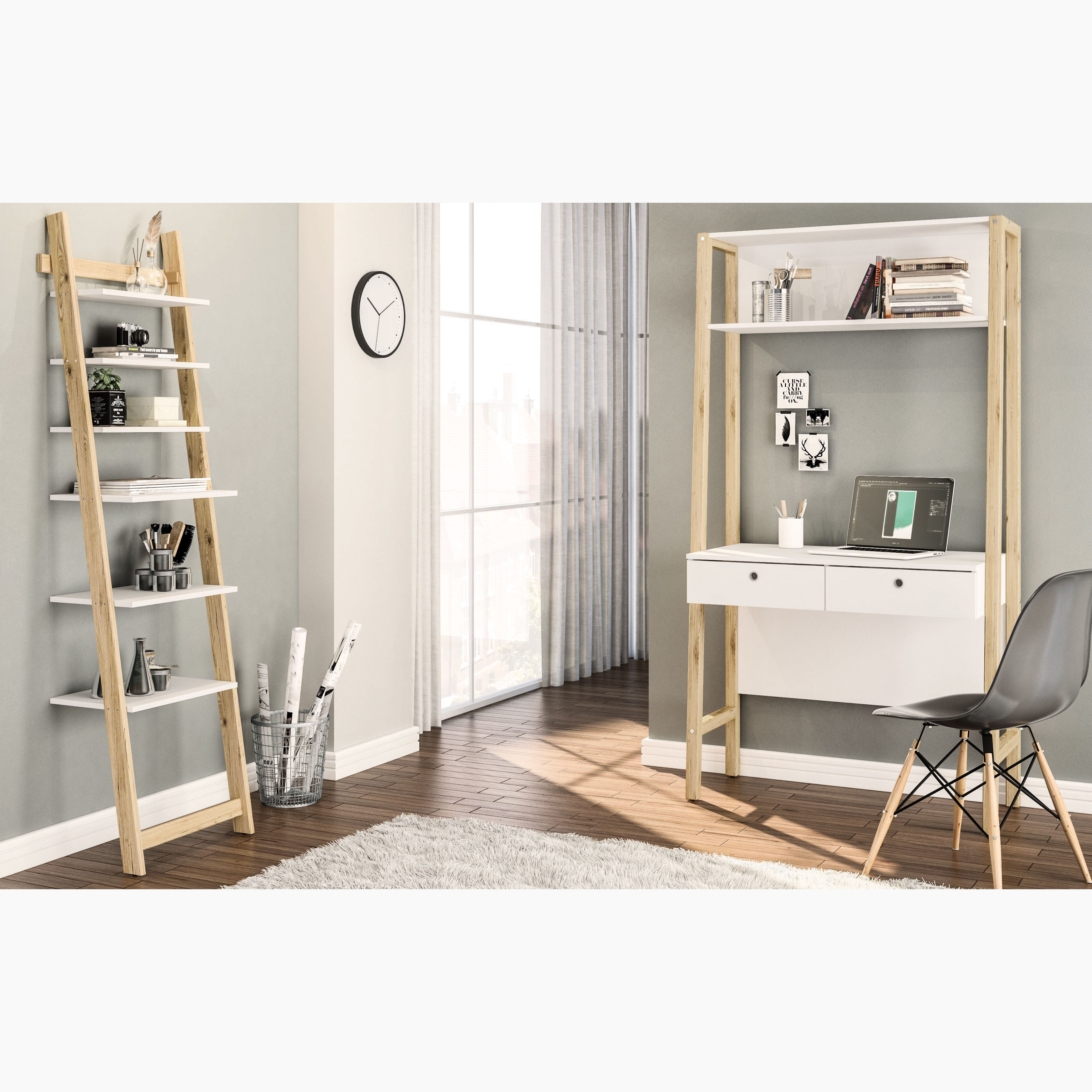 مكتب دراسة طويل بدرجين من أدلير-hbxfurniture-office-desks-image-10