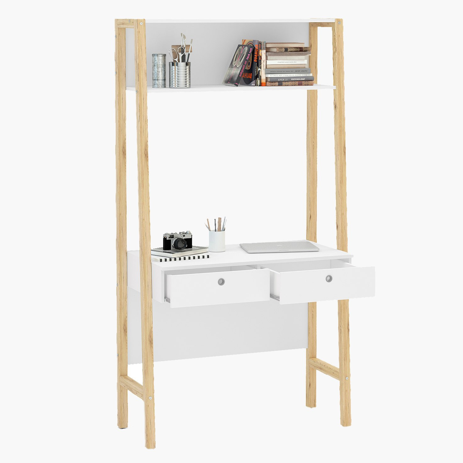 مكتب دراسة طويل بدرجين من أدلير-hbxfurniture-office-desks-image-3