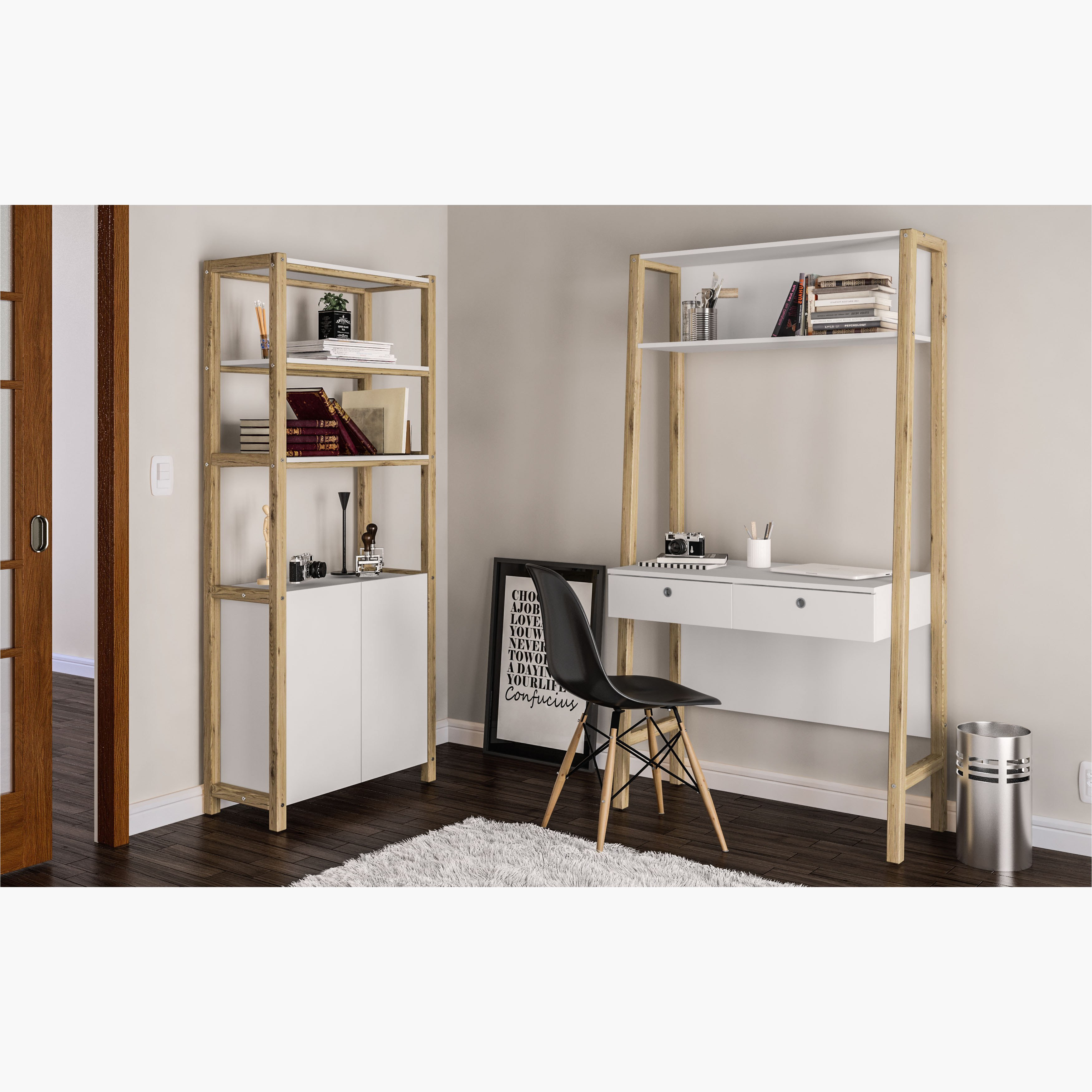 خزانة كتب ببابين و 4 أرفف من أدلر-hbxfurniture-office-bookcases-image-12