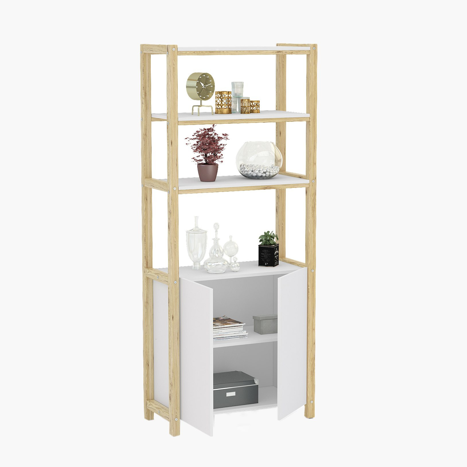 خزانة كتب ببابين و 4 أرفف من أدلر-hbxfurniture-office-bookcases-image-2