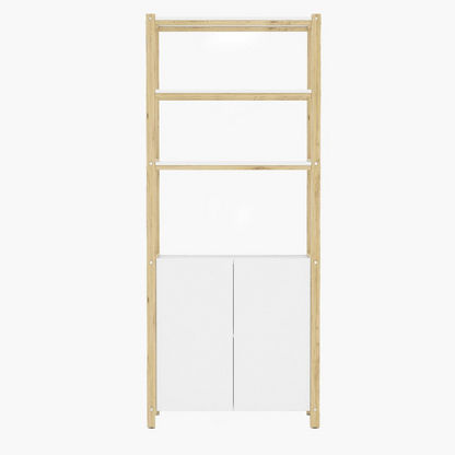 Adler 4-Tier Bookcase Cabinet with 2-Doors