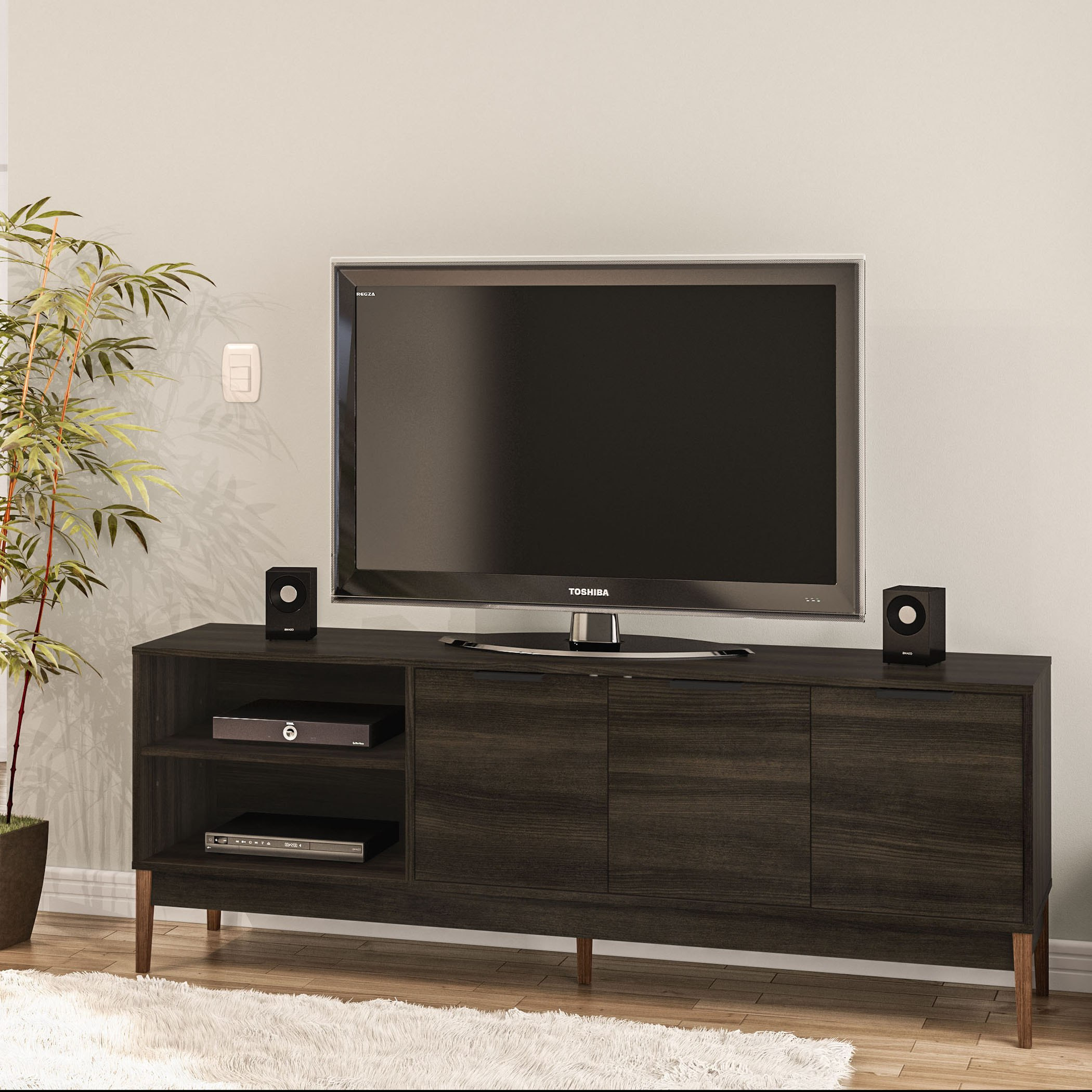وحدة تلفزيون منخفضة 3 أبواب لأجهزة التلفاز حتي 65 بوصة تورنتو-hbxlivingroom-mediaunitsandstorage-tvunits-image-1