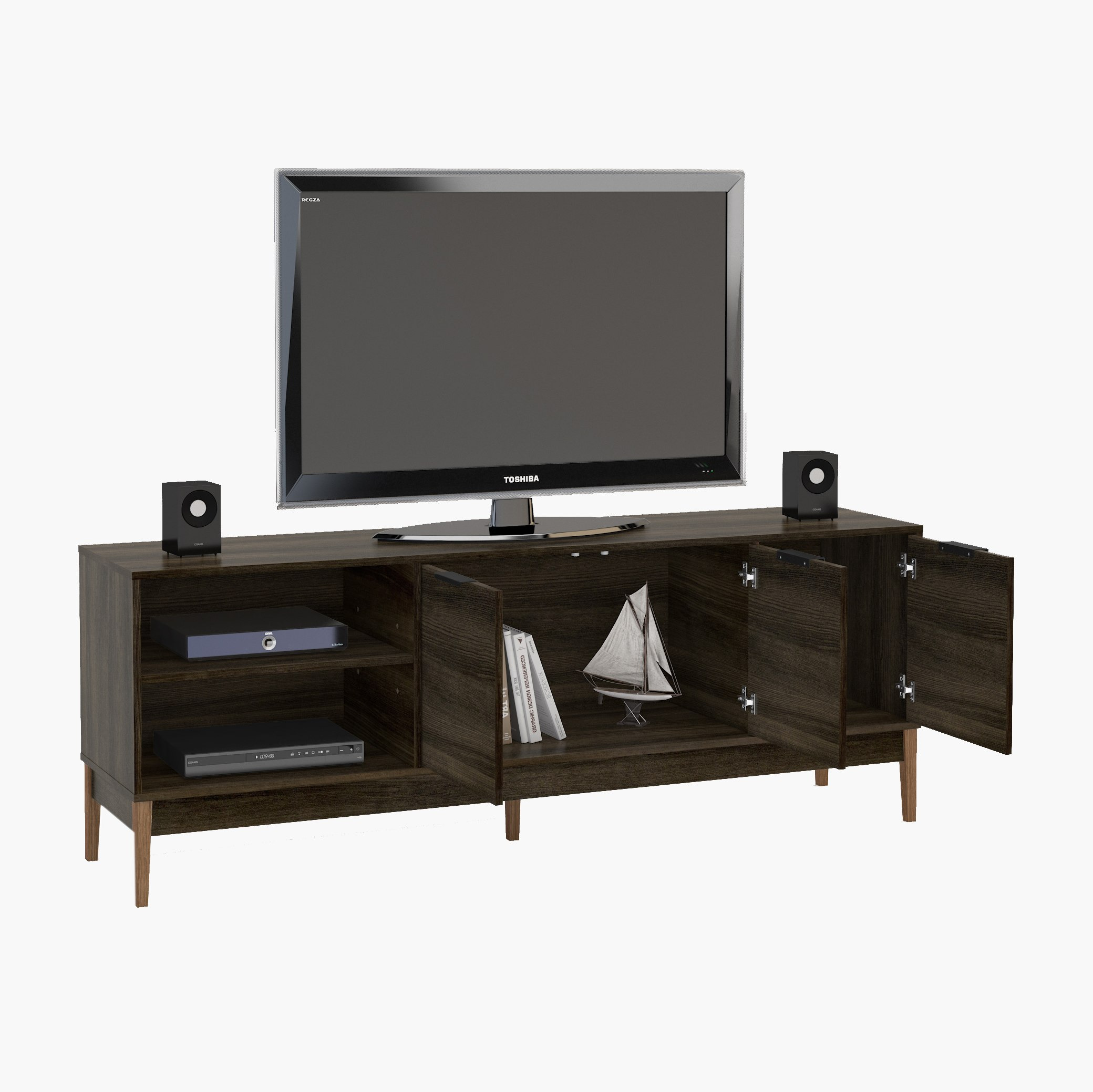 وحدة تلفزيون منخفضة 3 أبواب لأجهزة التلفاز حتي 65 بوصة تورنتو-hbxlivingroom-mediaunitsandstorage-tvunits-image-4