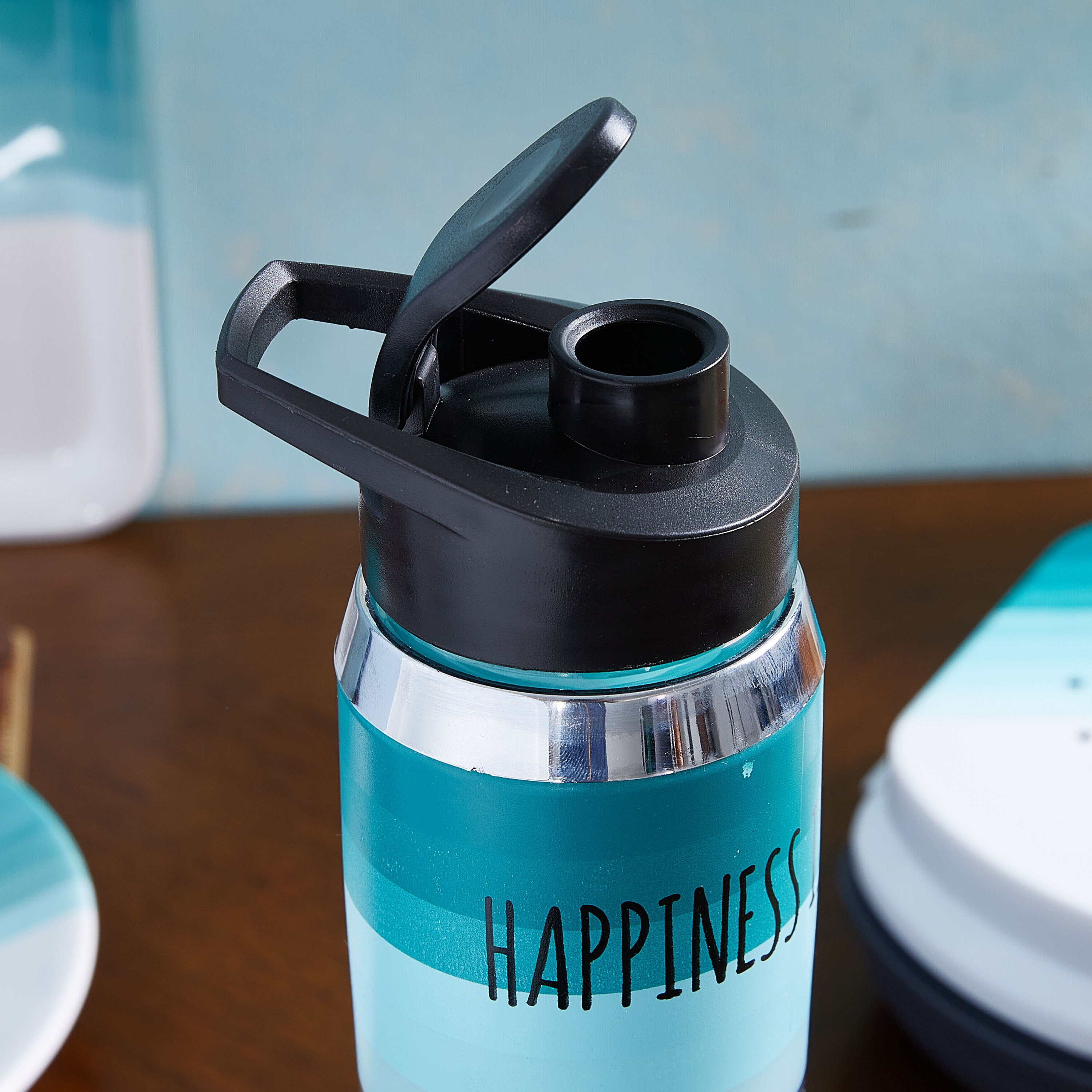 Happiness Printed Water Bottle - 1 L-hbxhomeware-diningandtabletop-bottles-image-2