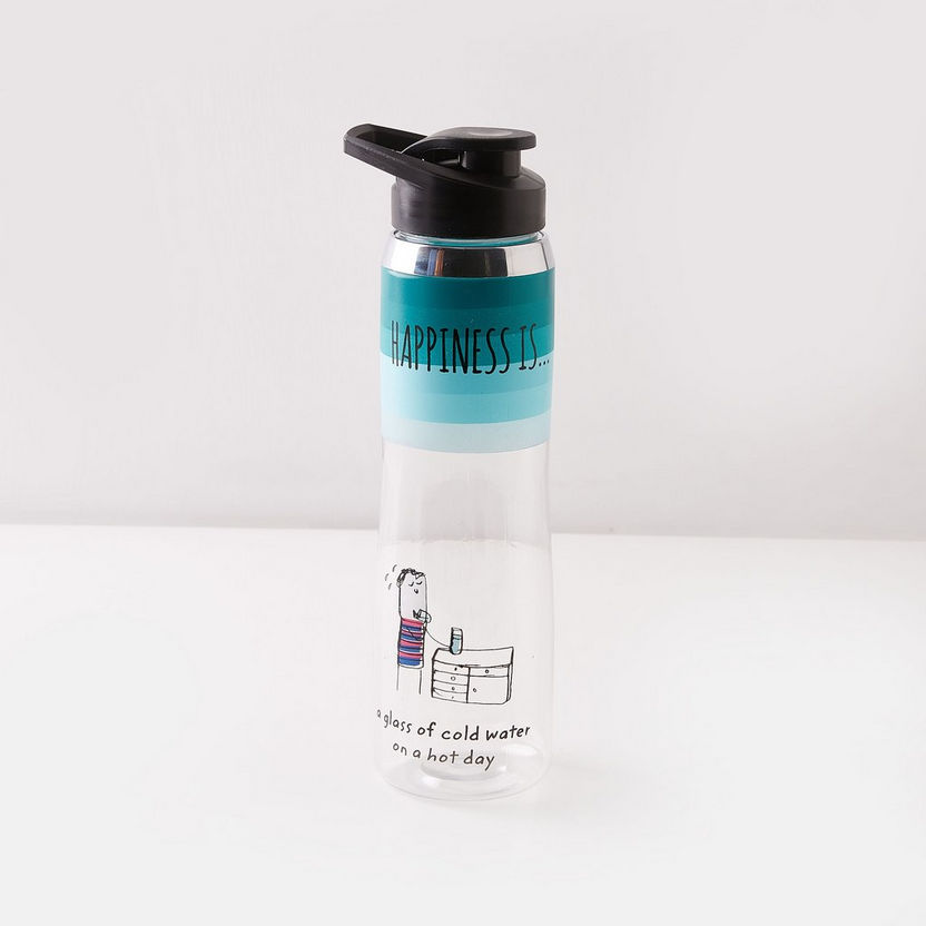 Happiness Printed Water Bottle - 1 L-Water Bottles and Jugs-image-3