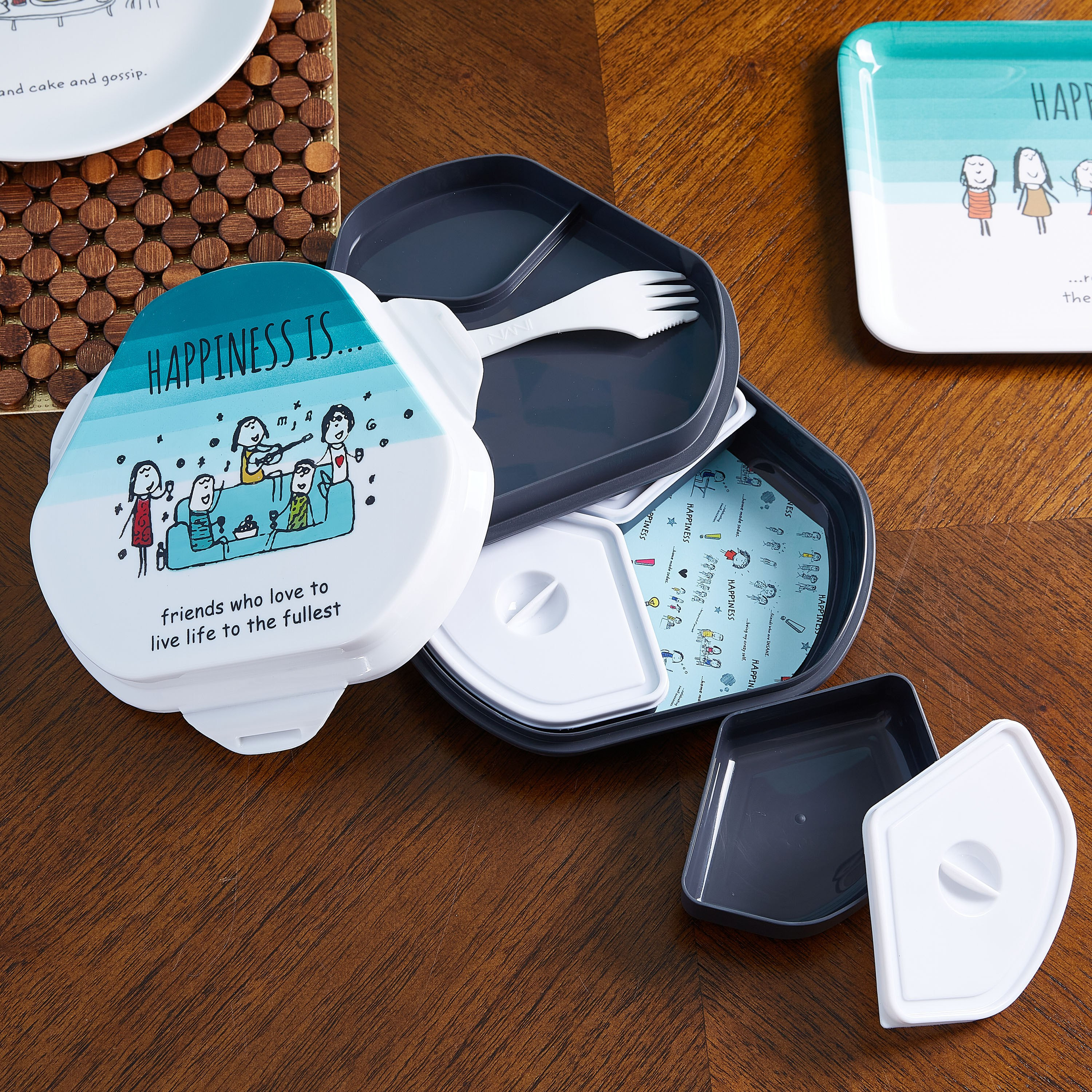 Happiness Printed Hunger Box-hbxhomeware-hbxkitchen-image-2