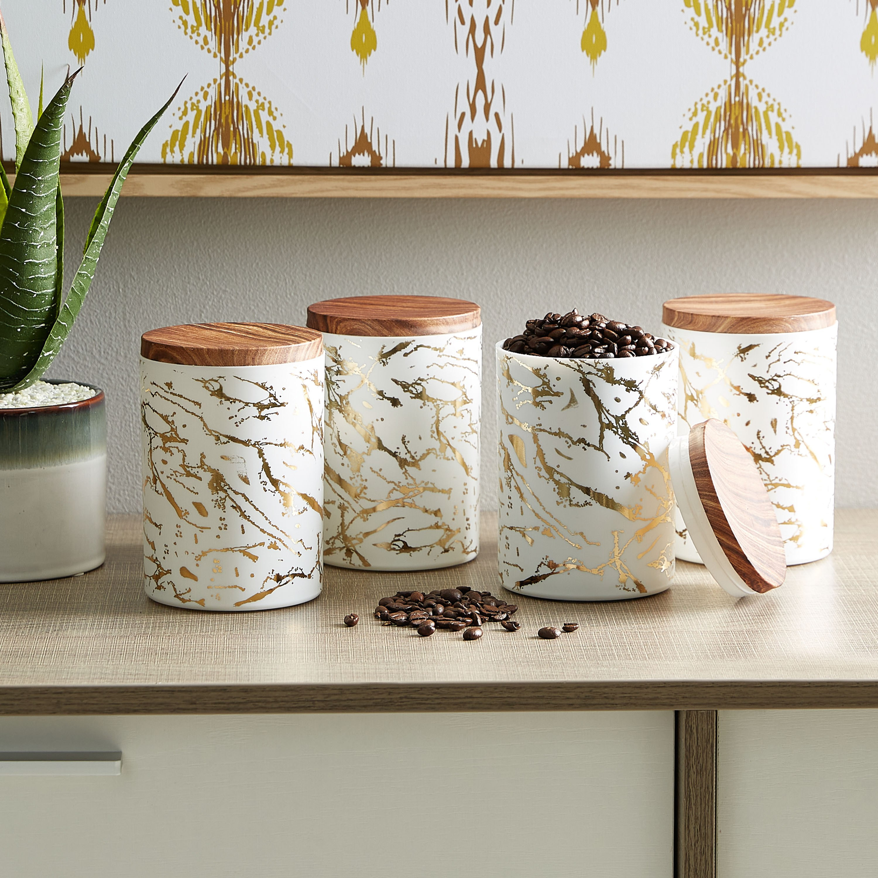 Orchid Marble 4-Piece Food Storage Containers - 1 L-hbxhomeware-hbxkitchen-image-1