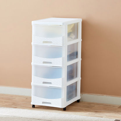 Kevin 4-Tier Rattan Storage Cabinet