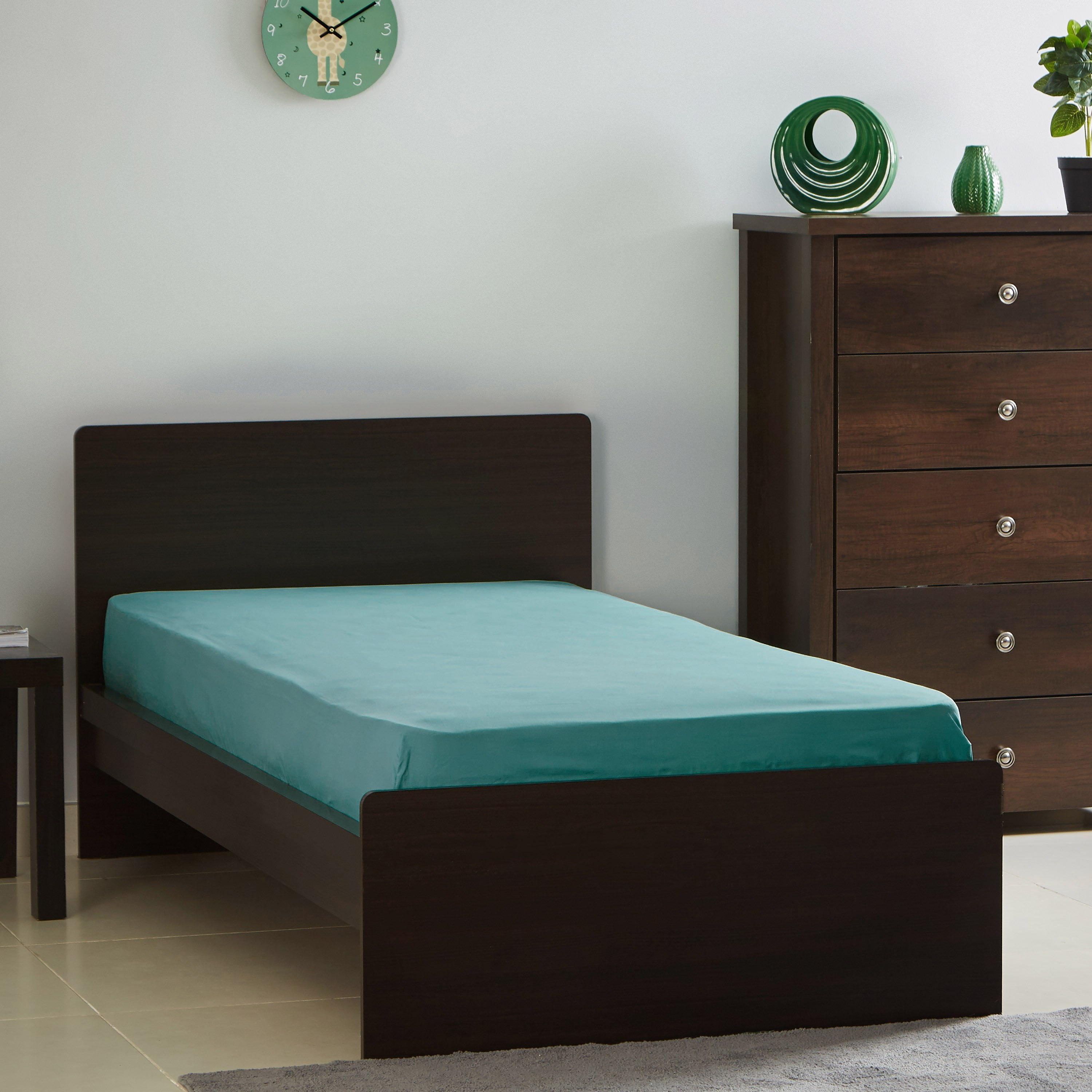 Bella Microfiber Single Sized Solid Fitted Sheet - 90x200 cm-hbxhomeware-hbxbedroom-image-1