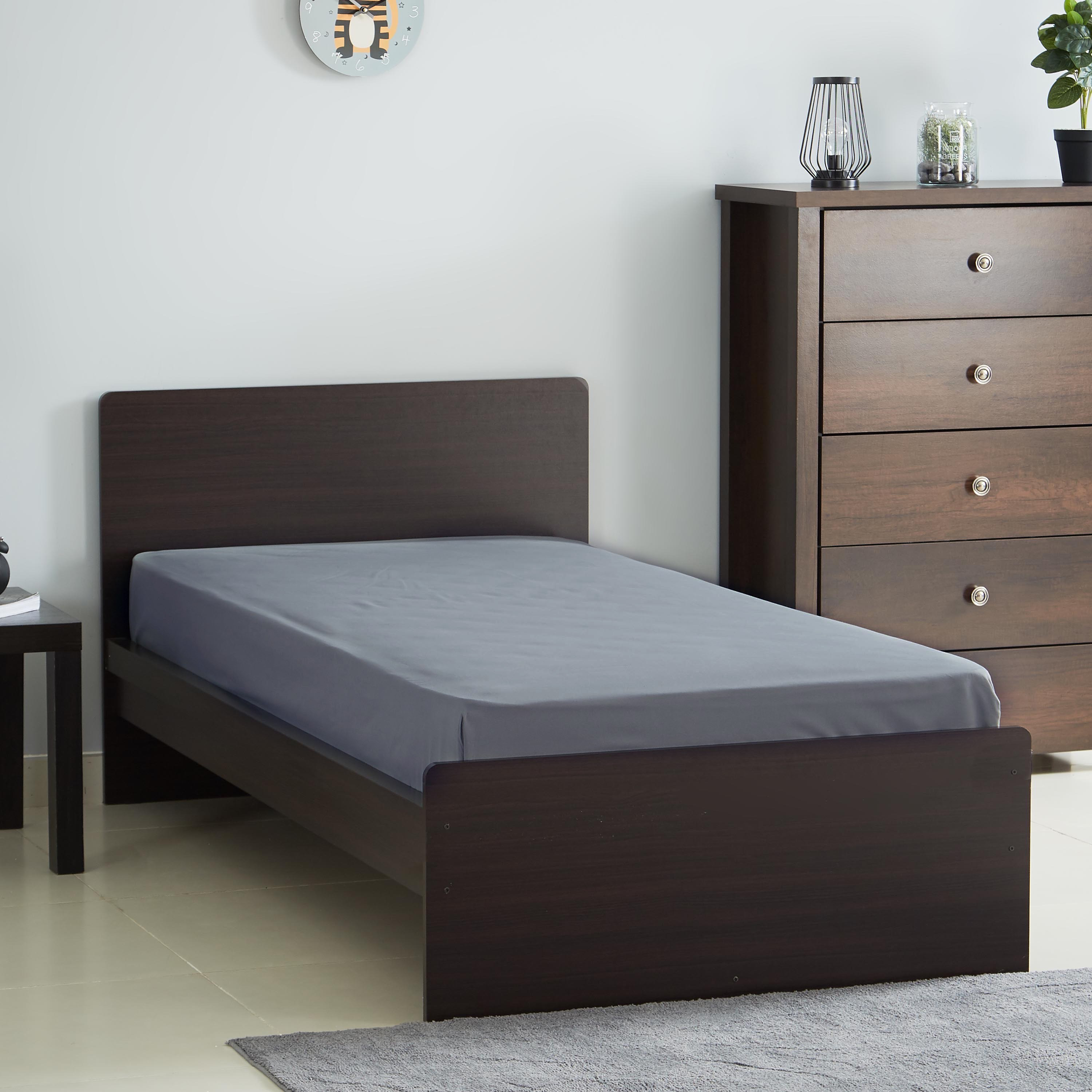 شرشف مطّاطي سادة مقاس فردي مايكرو فايبر من بيلا - 90x200 سم-hbxhomeware-hbxbedroom-image-1