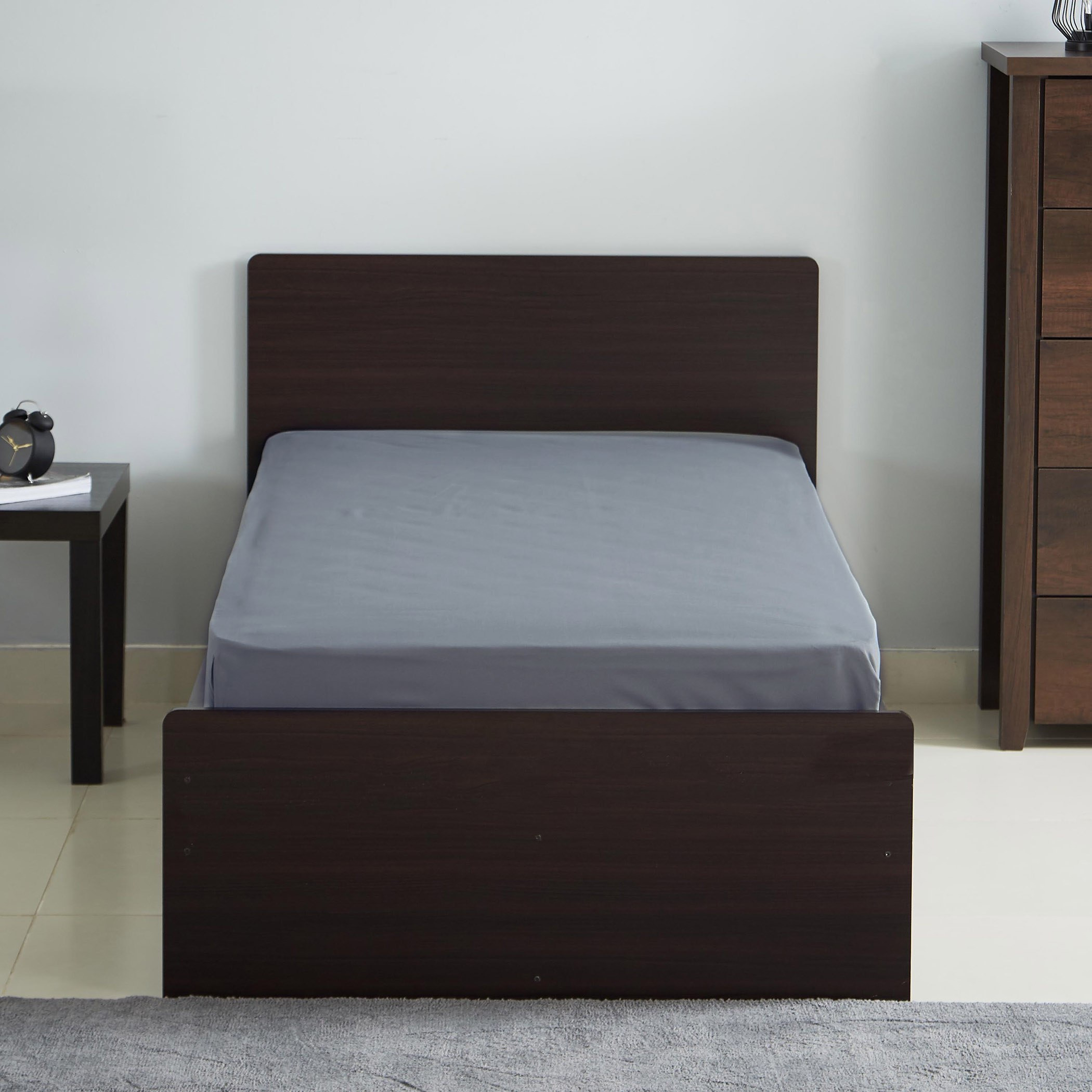 شرشف مطّاطي سادة مقاس فردي مايكرو فايبر من بيلا - 90x200 سم-hbxhomeware-hbxbedroom-image-2