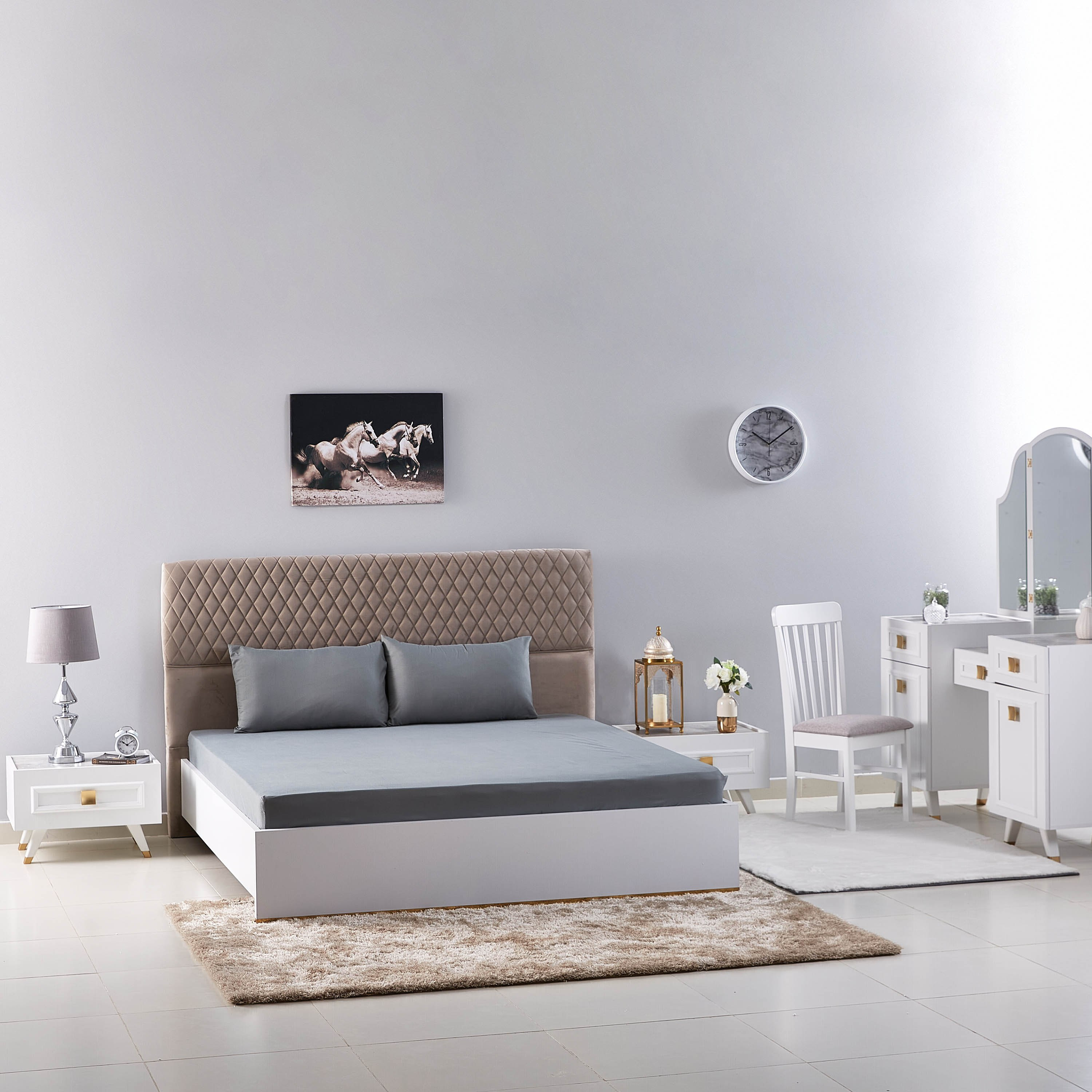 شرشف مطّاطي سادة مقاس كينج من بيلا - 180x200 سم-hbxhomeware-hbxbedroom-image-2