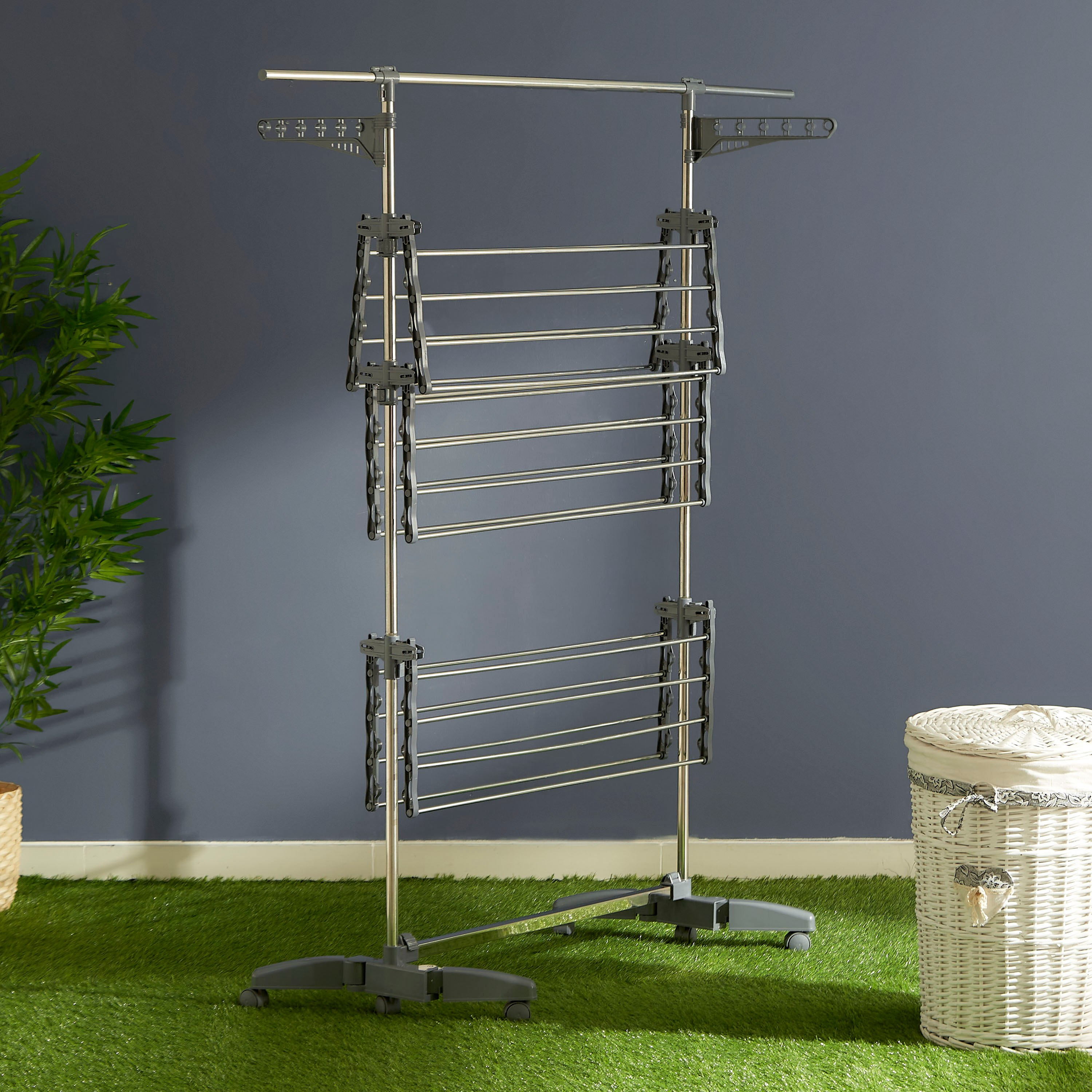 مجفف ملابس من دين - 140x65x170 سم-hbxhomeware-bathandlaundry-clothesdryingracks-image-5