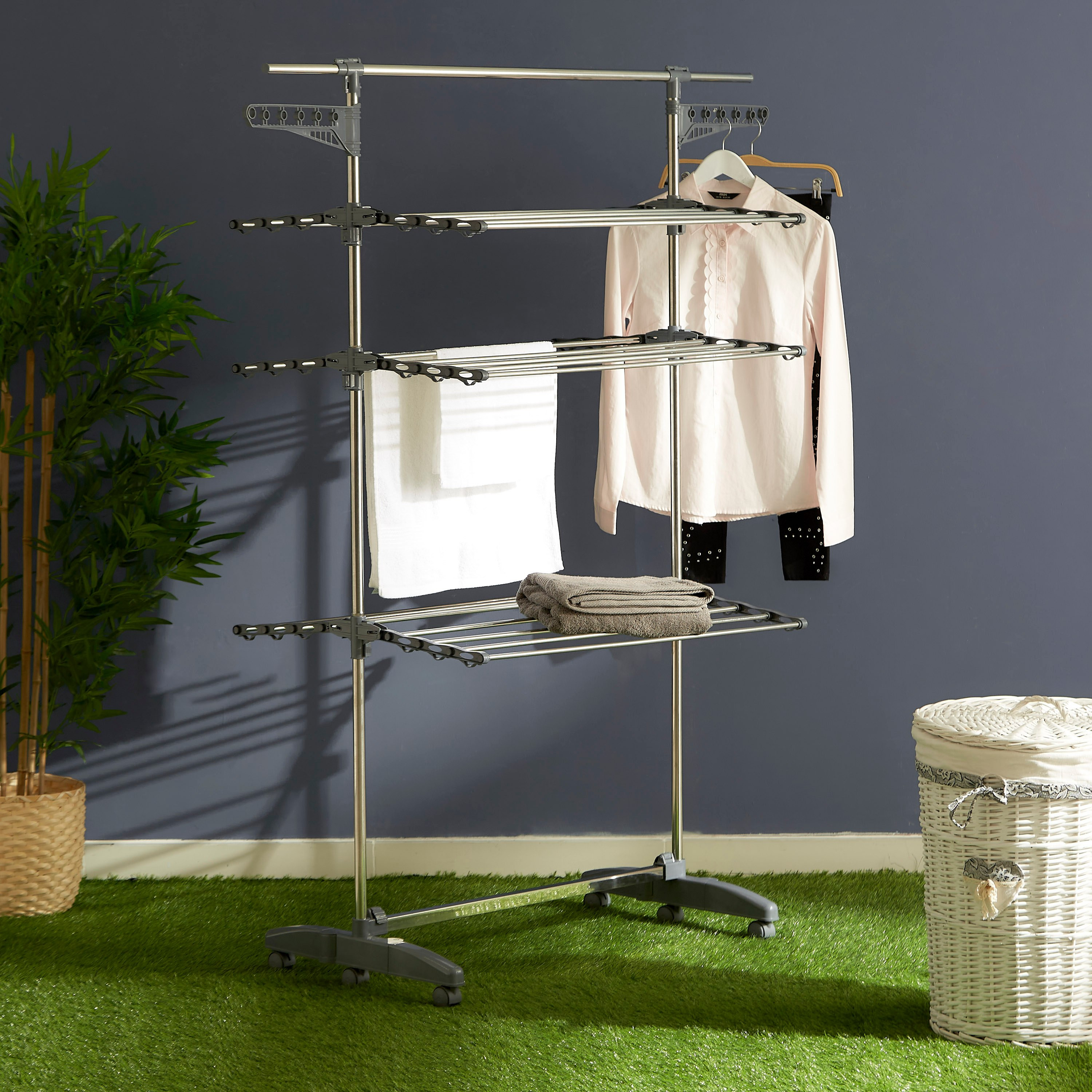 مجفف ملابس من دين - 140x65x170 سم-hbxhomeware-bathandlaundry-clothesdryingracks-image-6