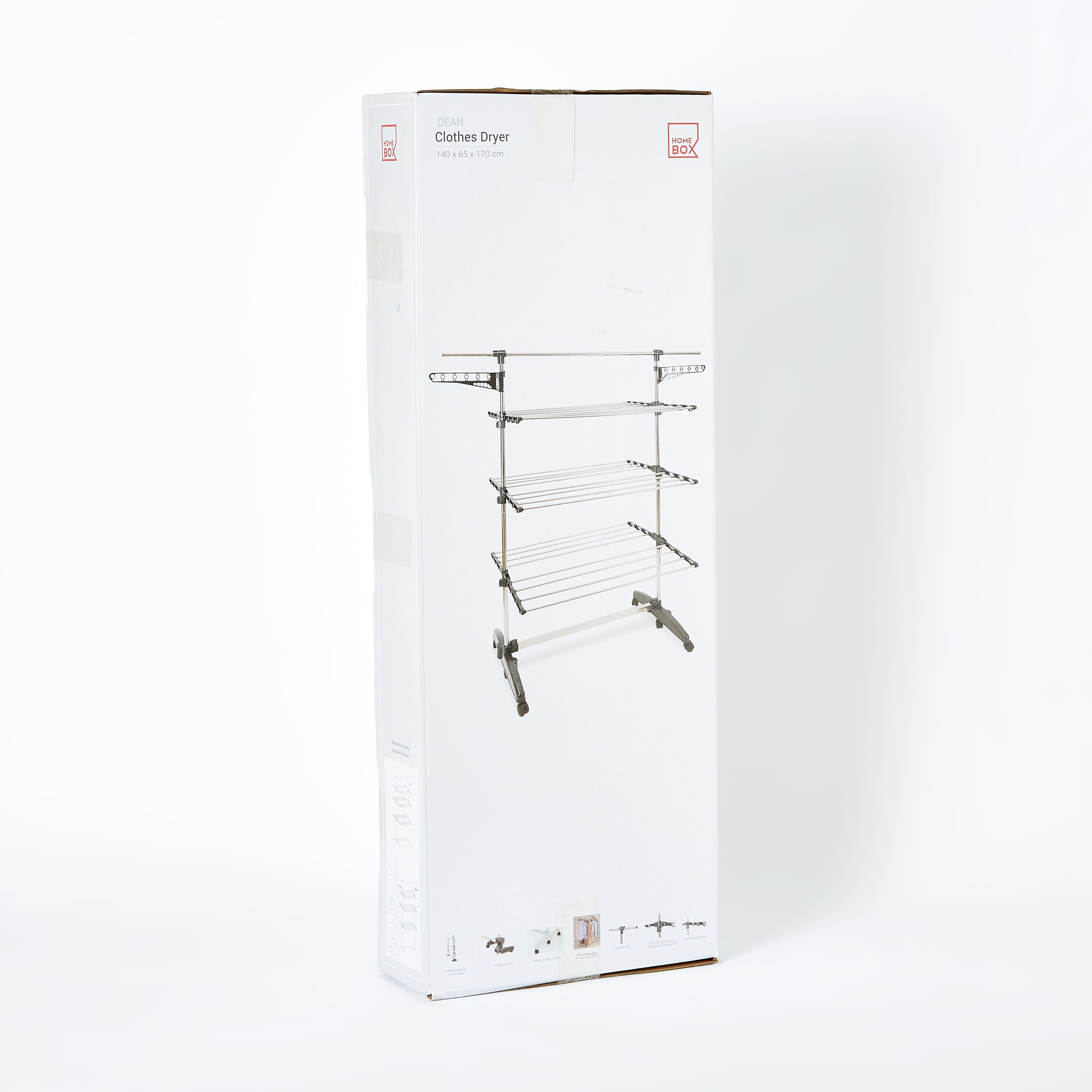 مجفف ملابس من دين - 140x65x170 سم-hbxhomeware-bathandlaundry-clothesdryingracks-image-7