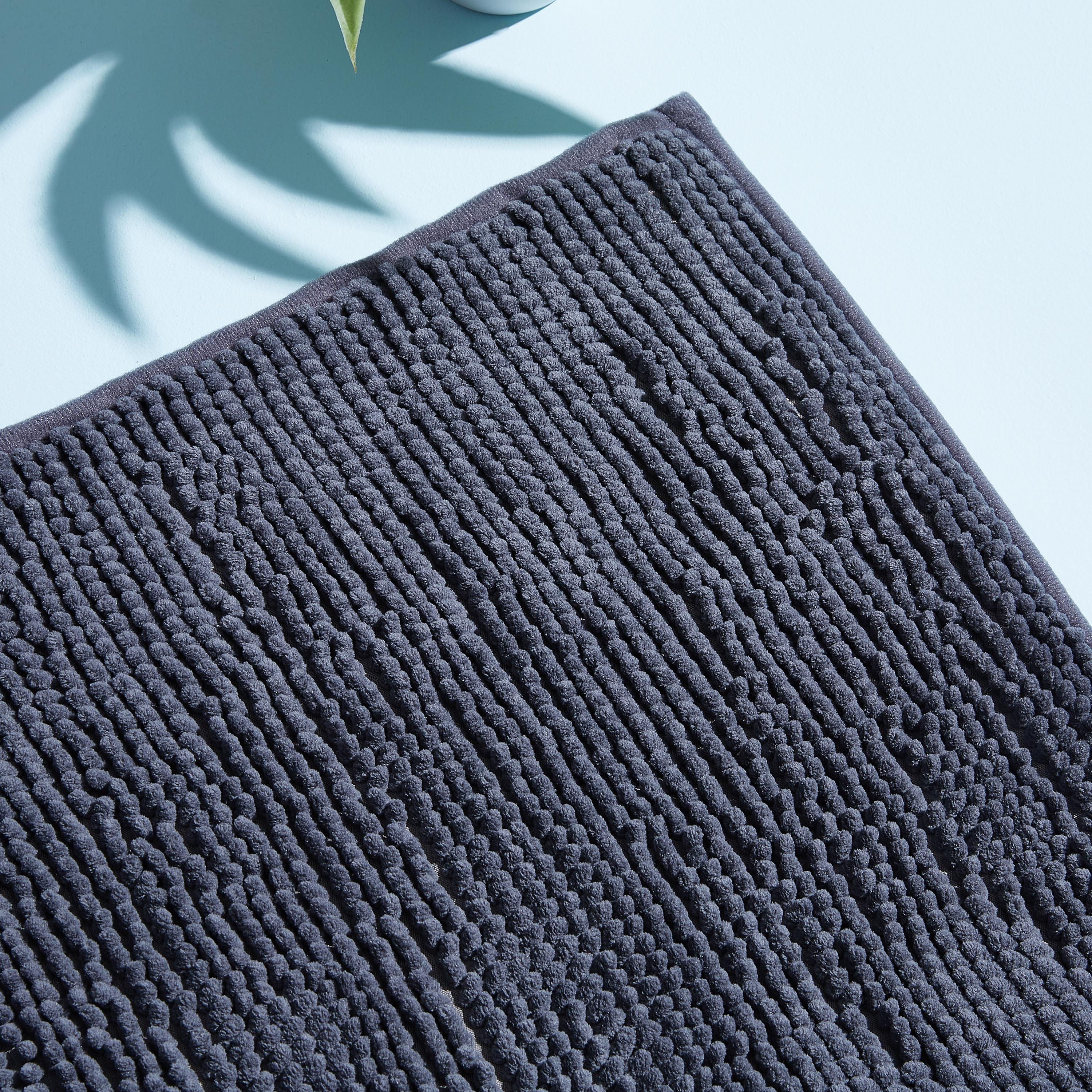 Nicole Anti Skid Foam Padded Chenille Bath Mat 40X60 cm-hbxbedroom-floorcoverings-bathmats-image-2
