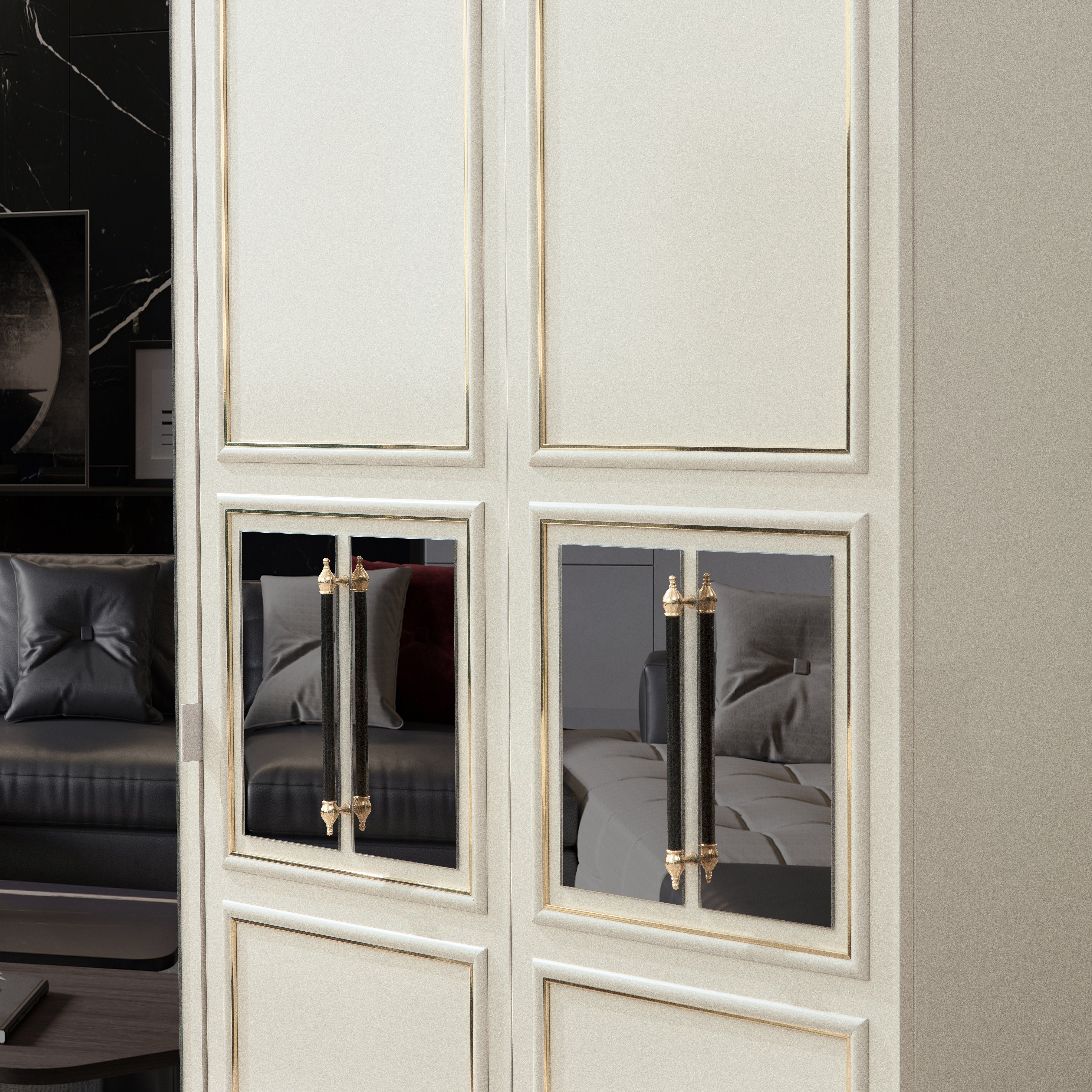 خزانة ملابس 5 أبواب بمرآة من ميسينا-hbxfurniture-wardrobes-image-4