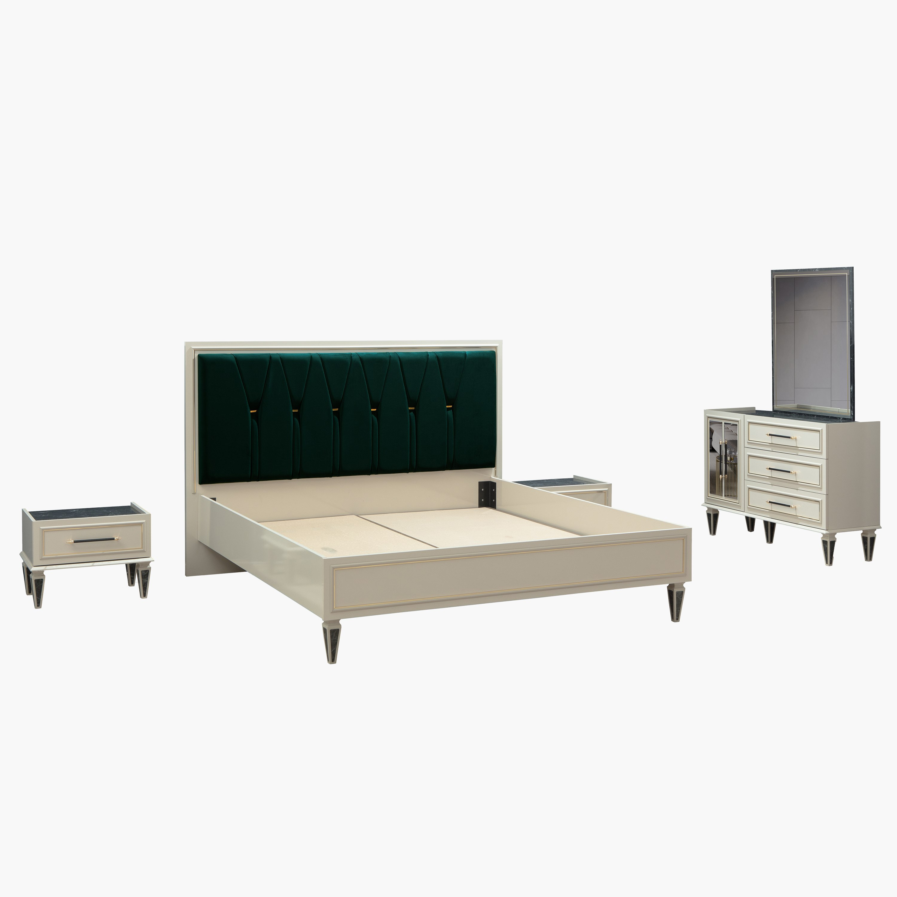 طقم غرفة نوم كينج 5 قطع من ميسينا - 180x200 سم-hbxbedroom-bedsandbedsets-bedroomsets-king-image-2