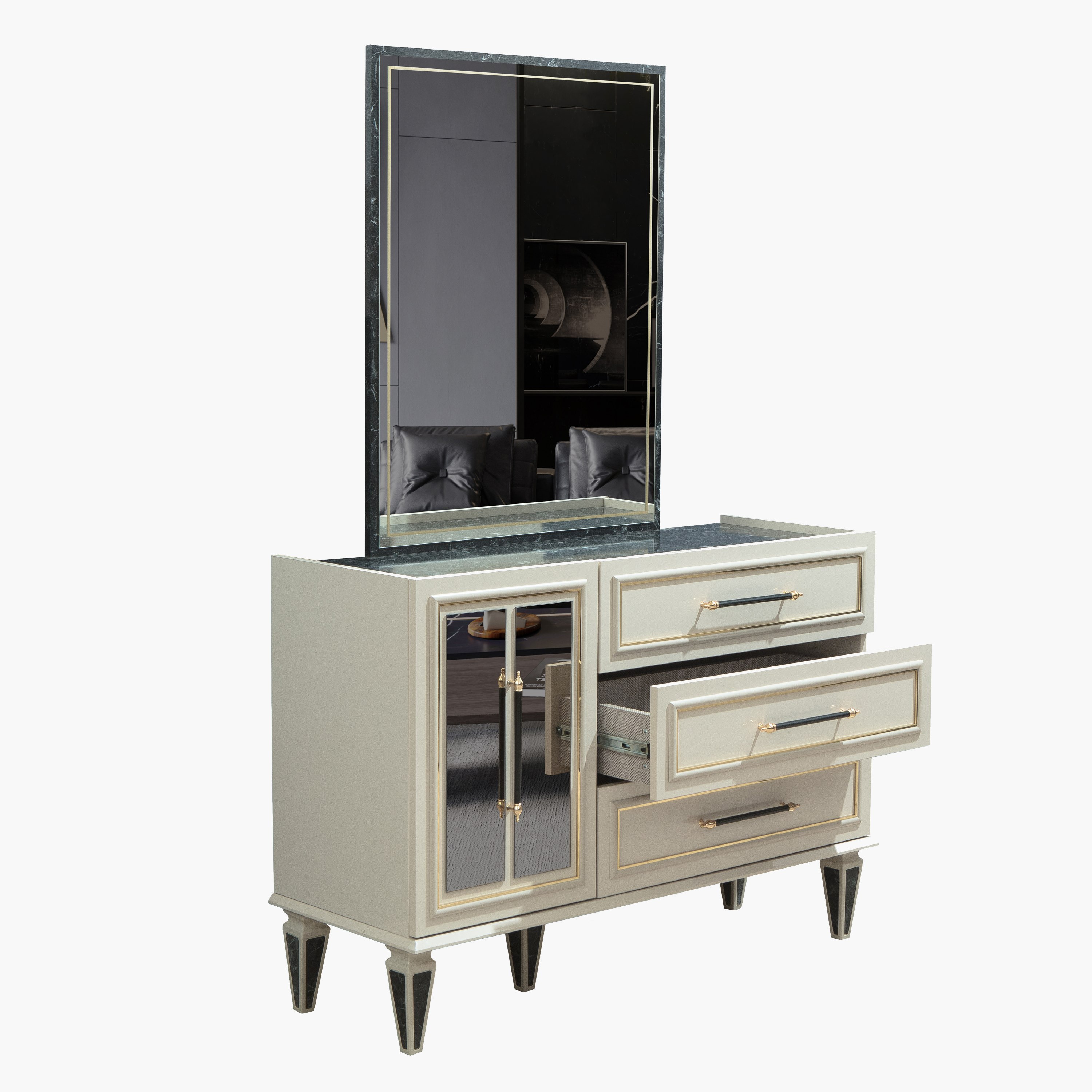 طقم غرفة نوم كينج 5 قطع من ميسينا - 180x200 سم-hbxbedroom-bedsandbedsets-bedroomsets-king-image-9