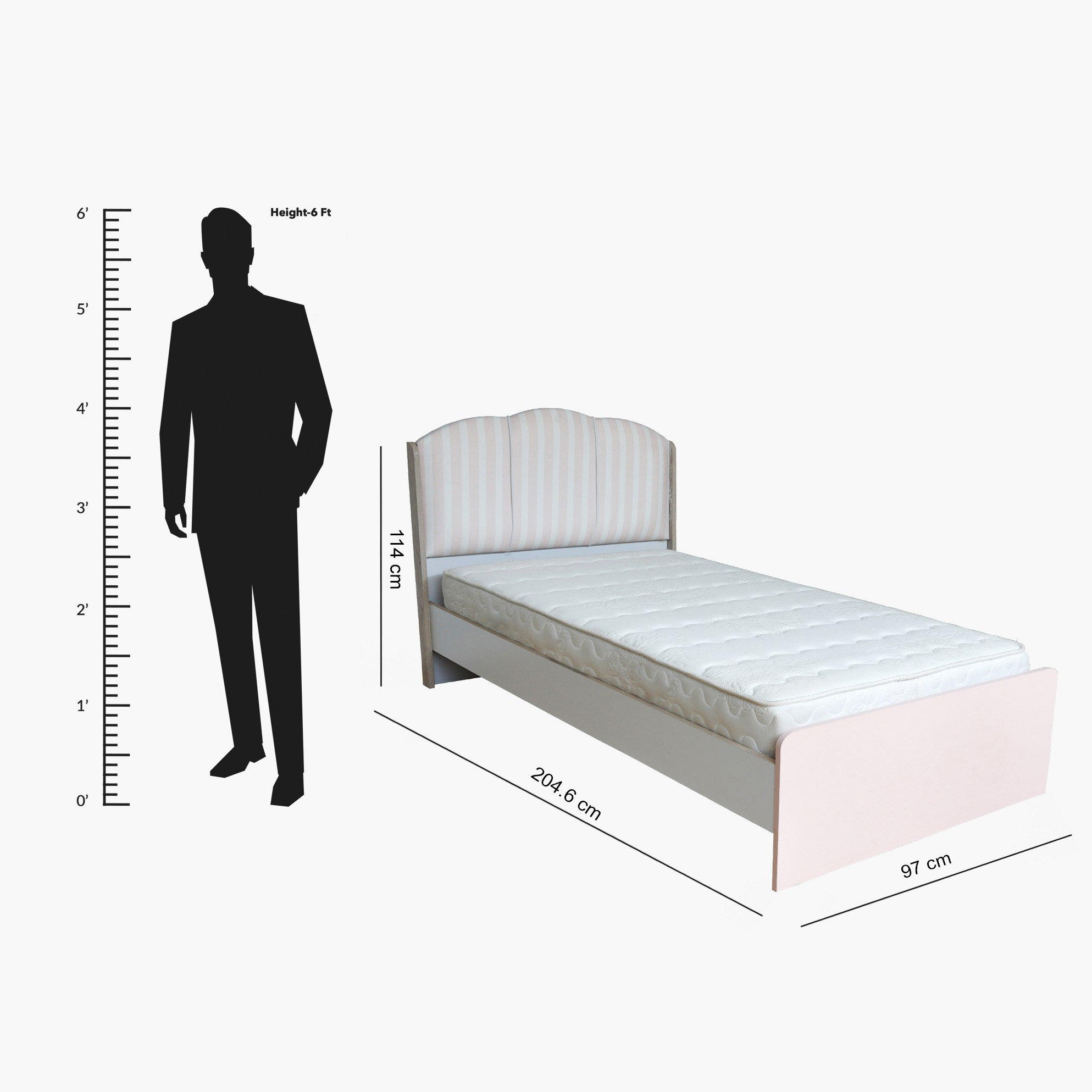 Candy Single Bed - 90x200 cm-hbxfurniture-bedsandbedsets-beds-single-image-7