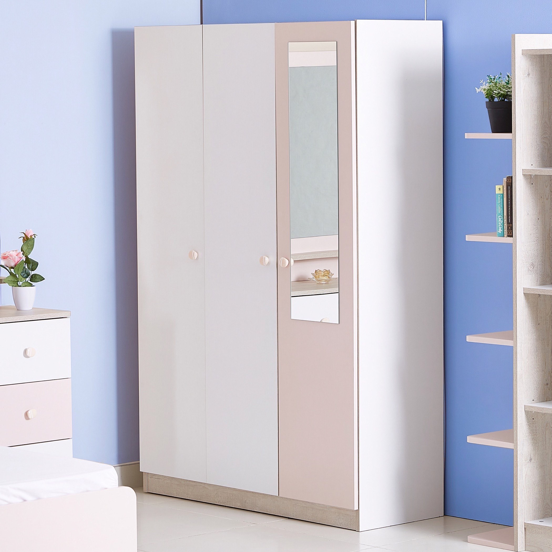 خزانة ملابس 3 أبواب بمرآة من كاندي-hbxfurniture-wardrobes-image-1