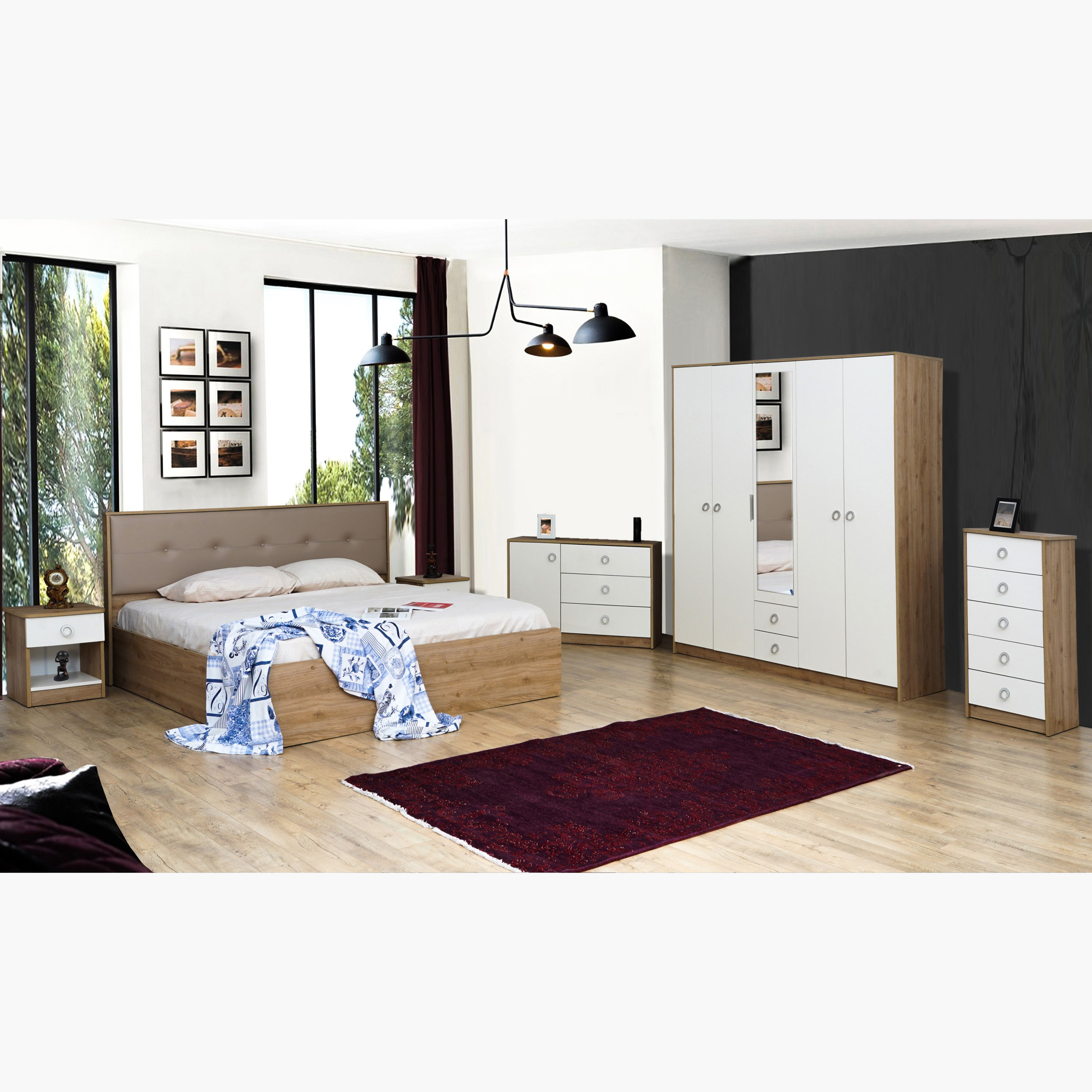 طقم غرفة نوم كينج 4 قطع دون مرآة - كارديز من موڤو - 180x200 سم-hbxbedroom-bedsandbedsets-bedroomsets-king-image-10