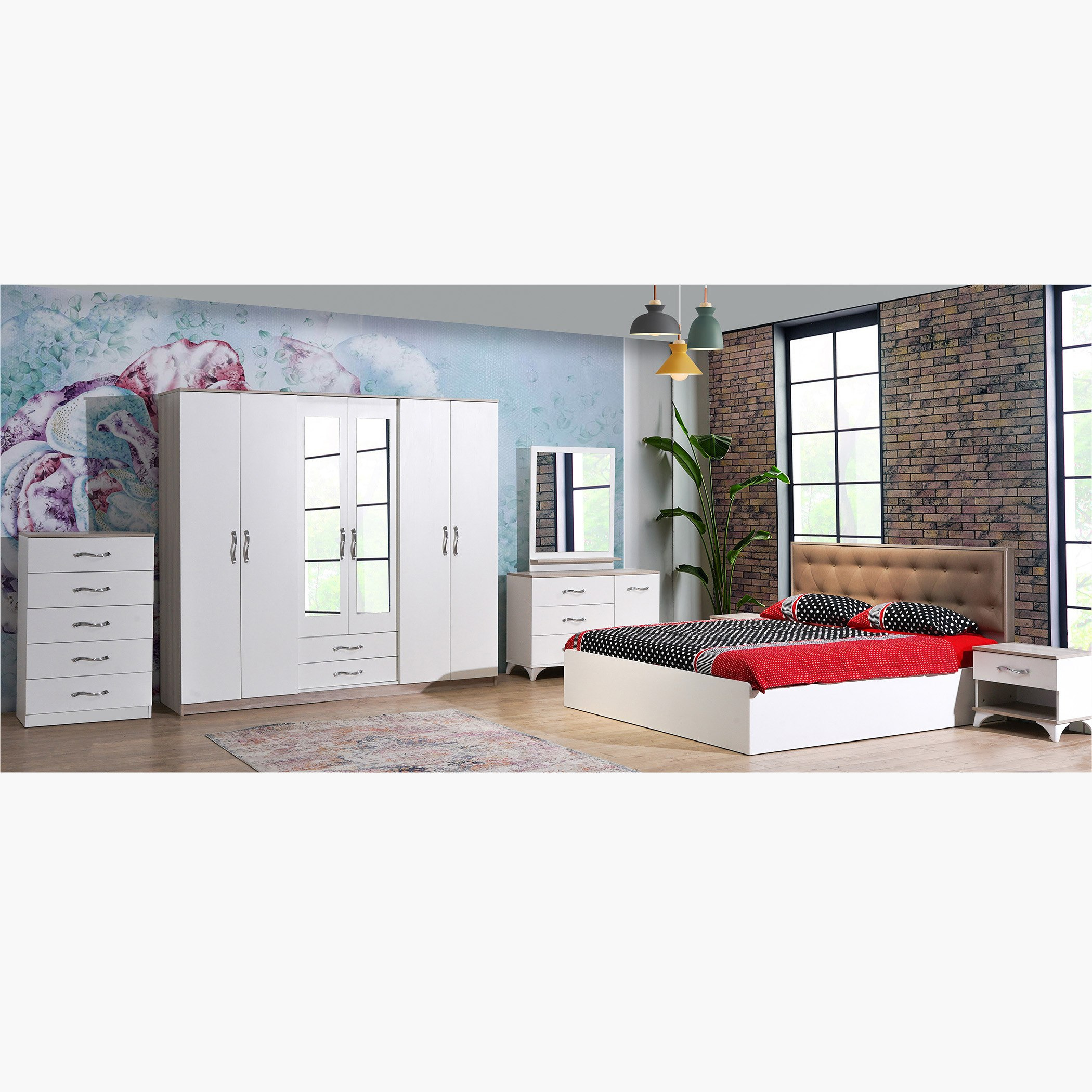 Movo Toronto 5-Piece King Bedroom Set - 180x200 cm-hbxbedroom-bedsandbedsets-bedroomsets-king-image-13