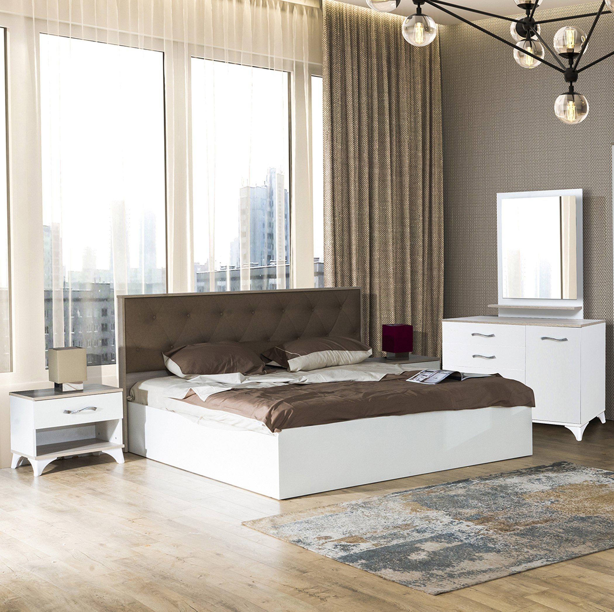 Movo Toronto 5-Piece King Bedroom Set - 180x200 cm-hbxbedroom-bedsandbedsets-bedroomsets-king-image-2