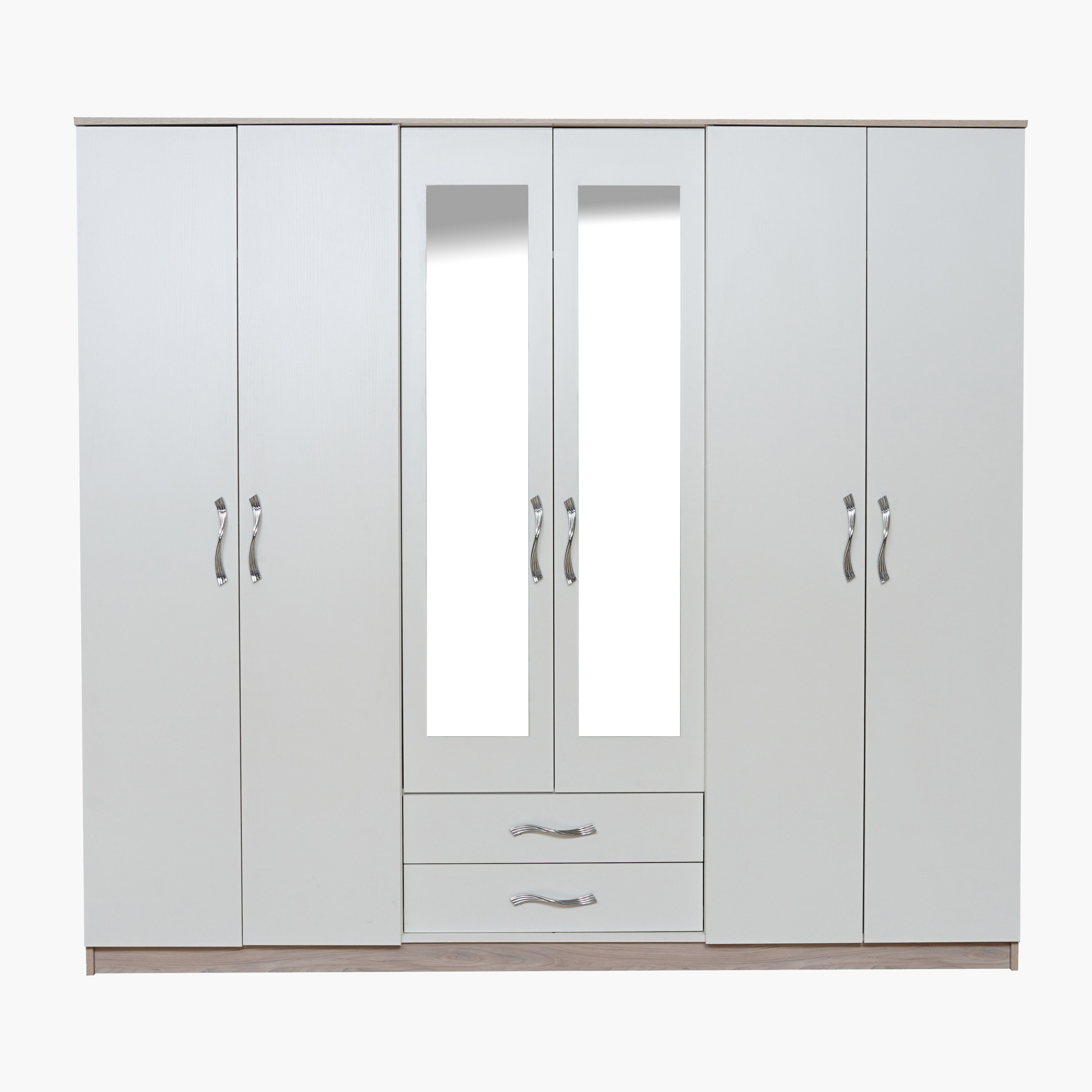 خزانة ملابس 6 أبواب بدرجين ومرآتين - تورونتو من موڤو -hbxfurniture-wardrobes-image-1