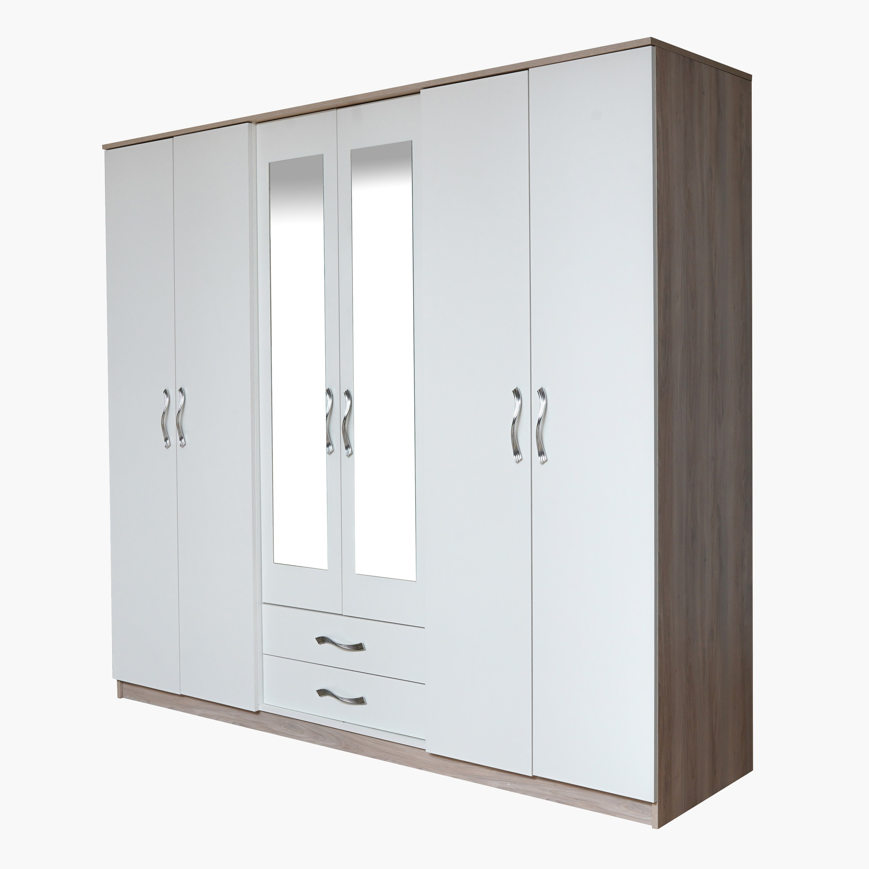 خزانة ملابس 6 أبواب بدرجين ومرآتين - تورونتو من موڤو -hbxfurniture-wardrobes-image-2