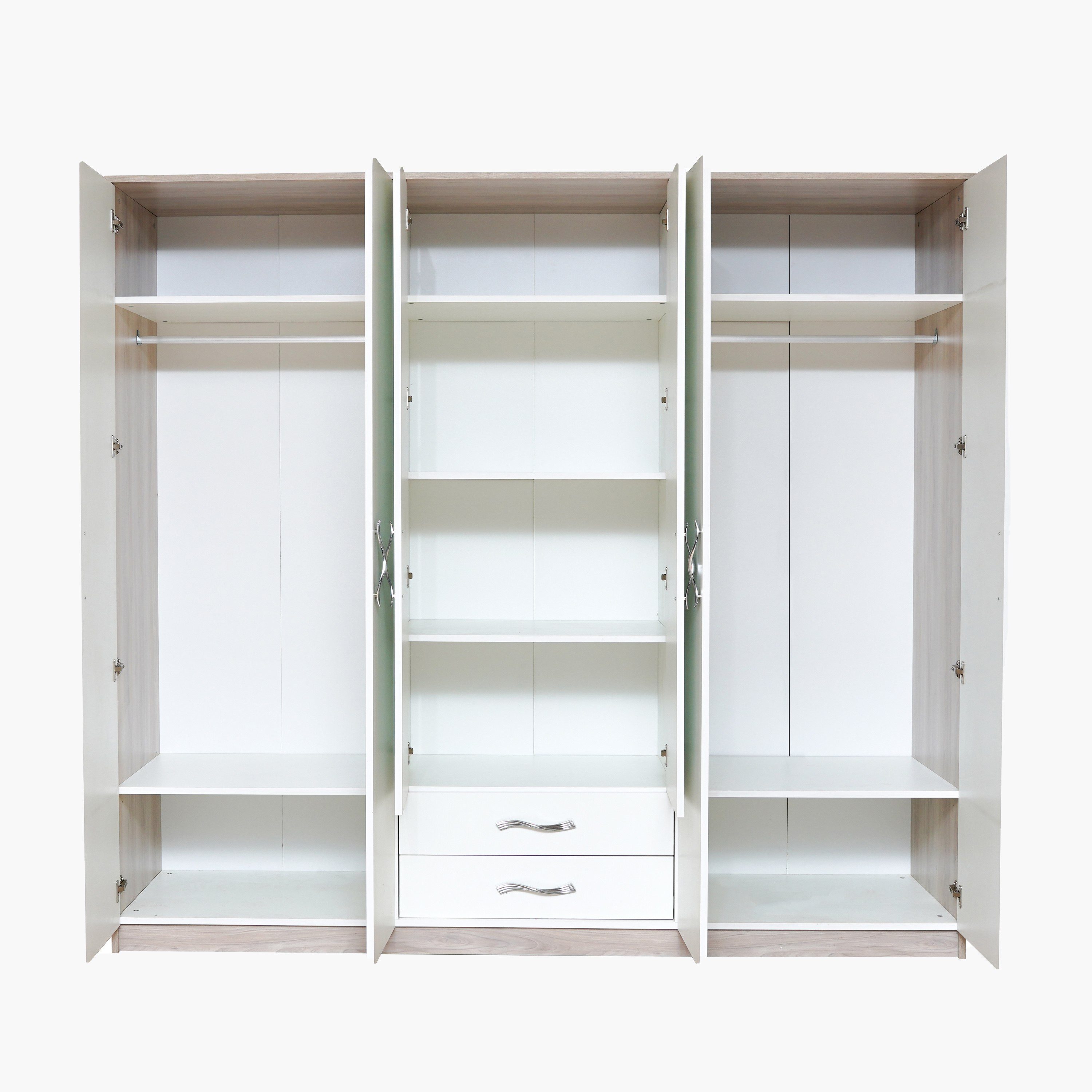 خزانة ملابس 6 أبواب بدرجين ومرآتين - تورونتو من موڤو -hbxfurniture-wardrobes-image-3