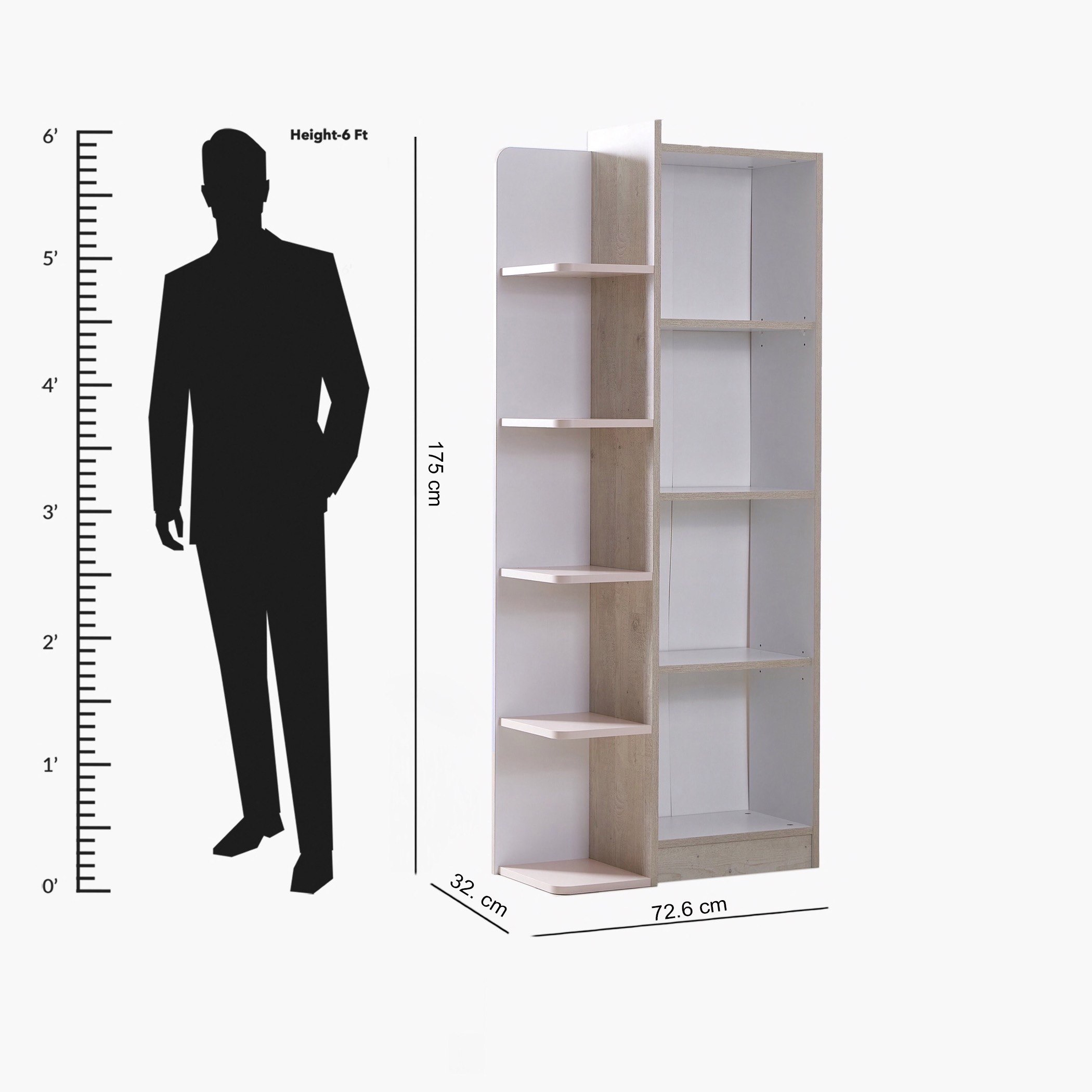 Candy 5-Tier Book Case-hbxfurniture-office-bookcases-image-8