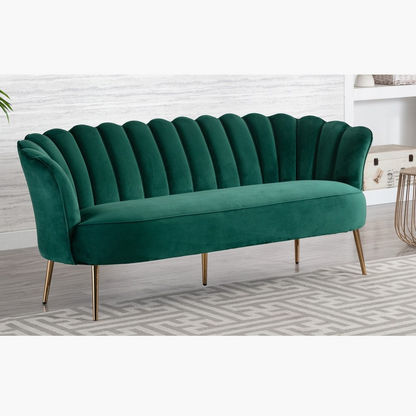 Petal 3-Seater Velvet Sofa
