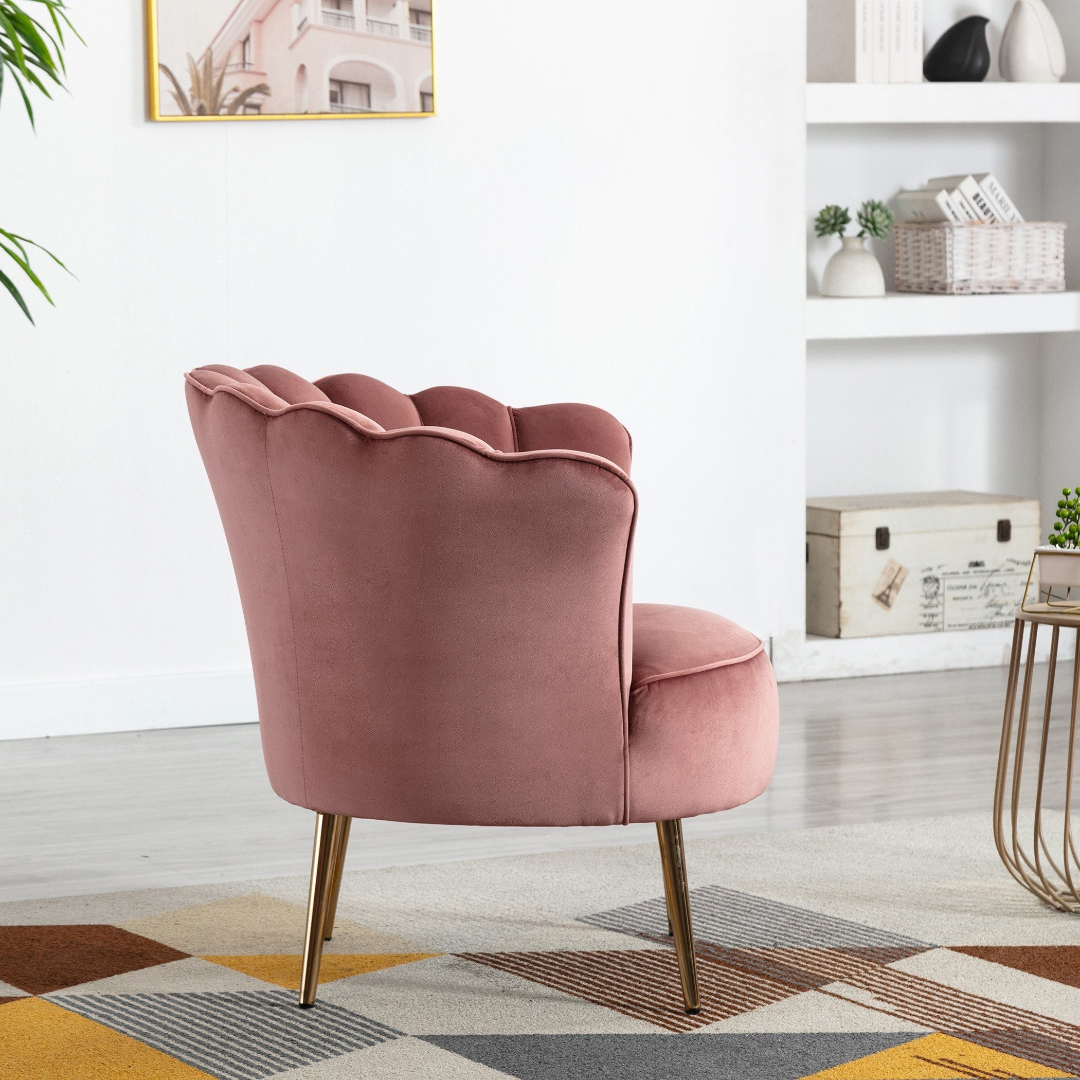 Blush pink chair online b&m