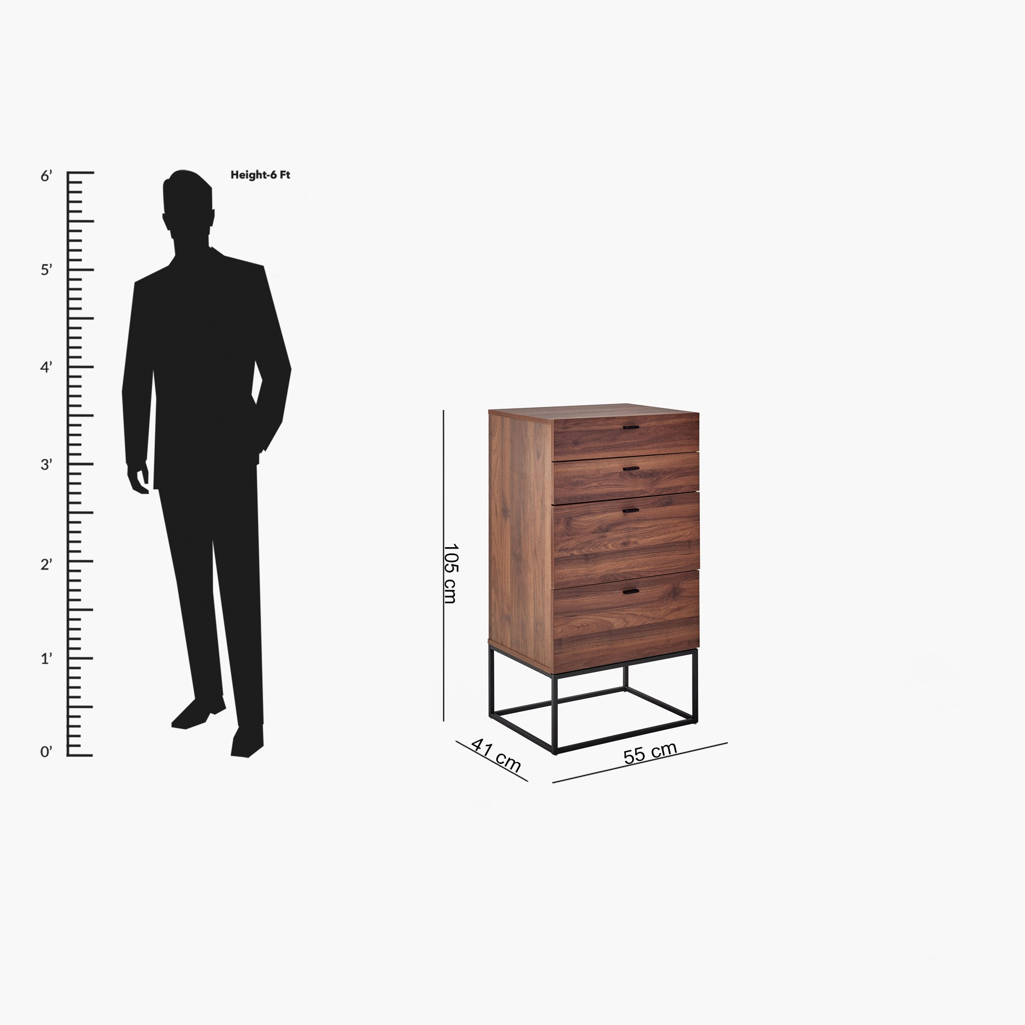 وحدة تخزين 4 أدراج من ماجيستيك-hbxfurniture-dressersandchests-chestofdrawers-image-10
