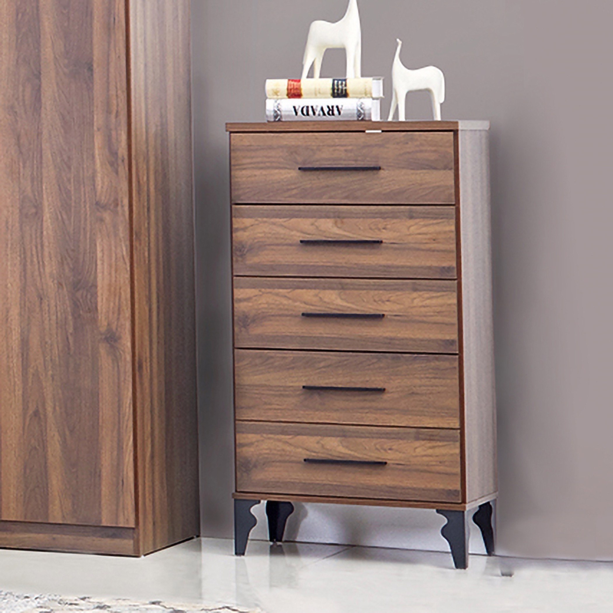 وحدة تخزين بـ5 أدراج من أريزونا-hbxfurniture-dressersandchests-chestofdrawers-image-1