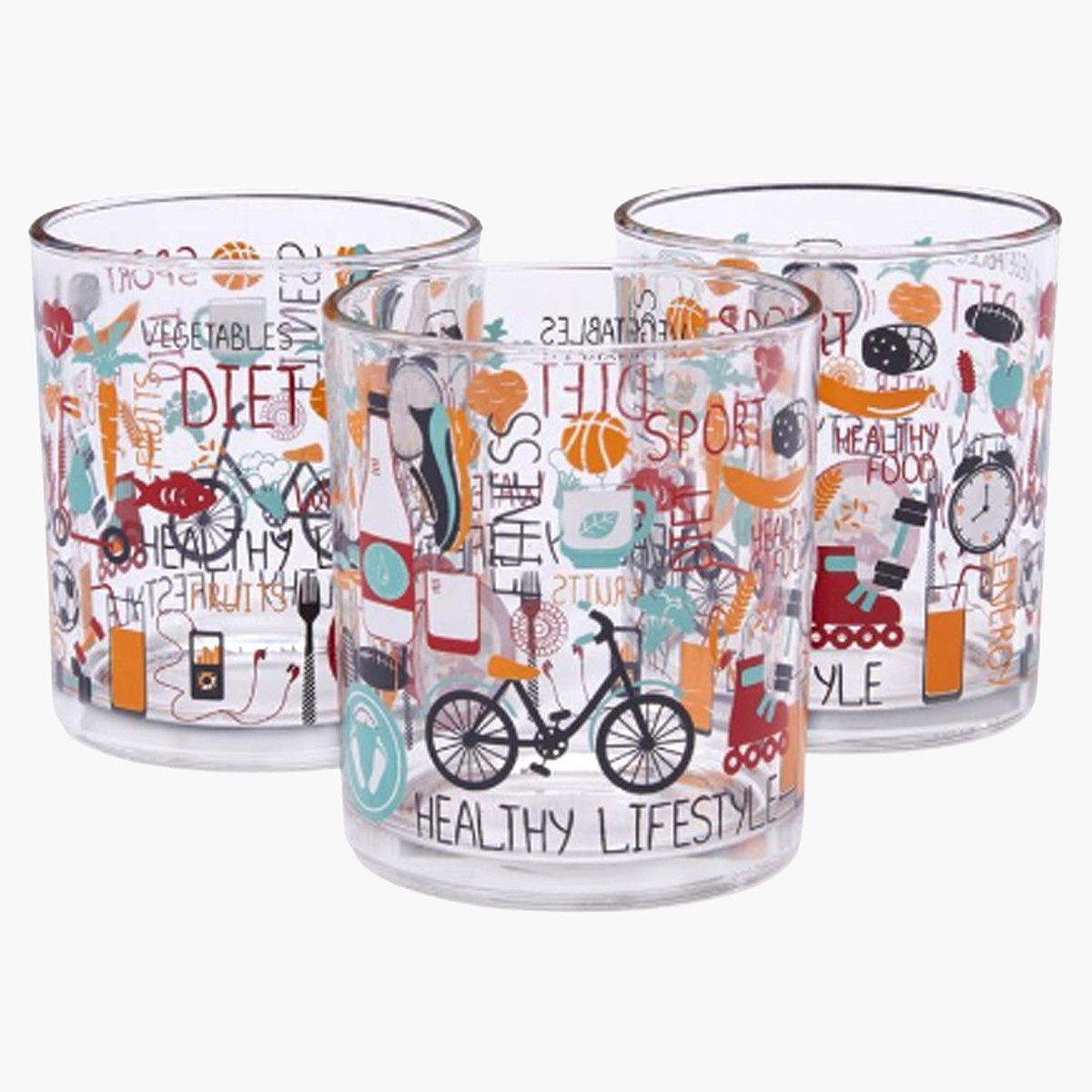 طقم كؤوس بطبعات من 3 قطع-hbxhomeware-hbxkitchen-image-1
