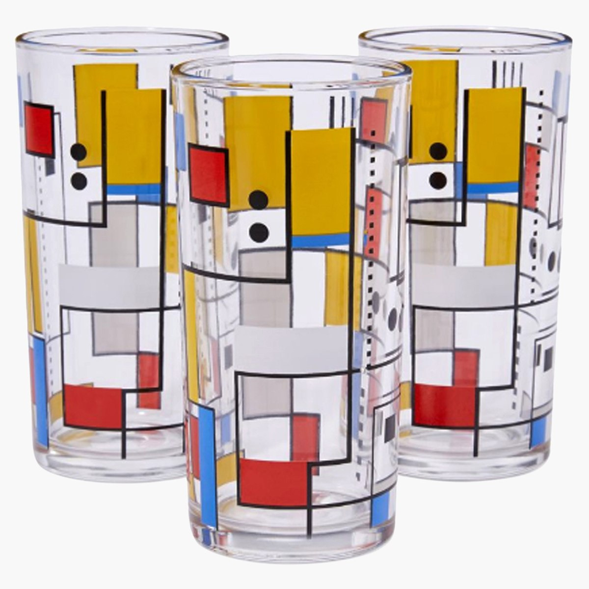 كأس زجاجي بطبعات من ديكوفر - طقم من 3 قطع-hbxhomeware-hbxkitchen-image-1