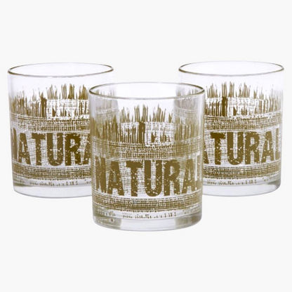 Decover Printed Short Glass -  Set of 3