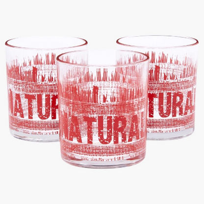 Decover Printed Short Glass -  Set of 3