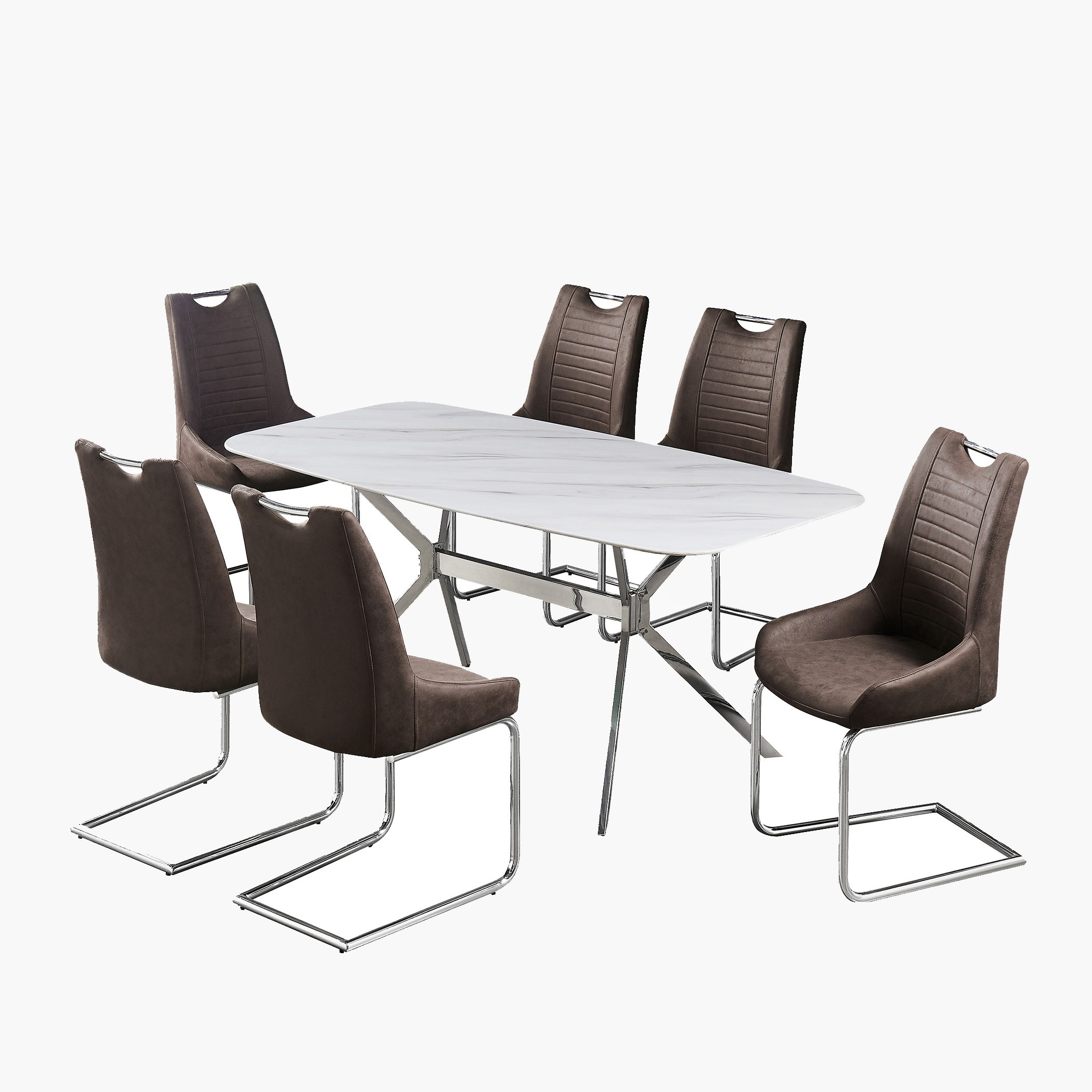 Newton 6-Seater Dining Set-hbxfurniture-diningtablesandsets-diningsets-sixseater-image-2
