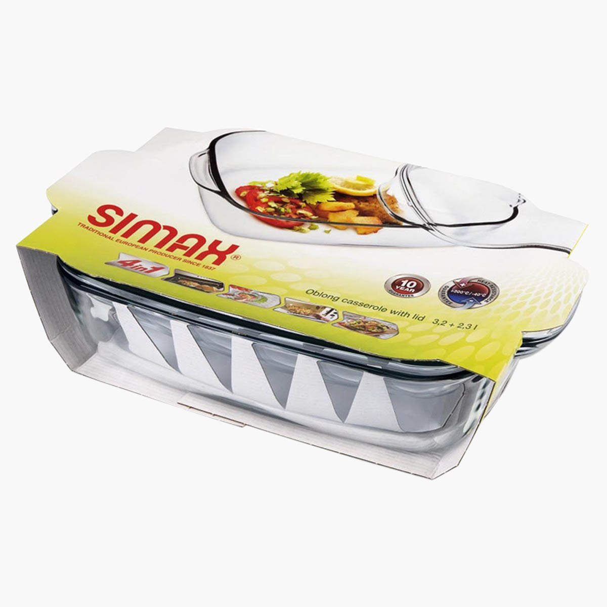وعاء زجاجي بغطاء من سيماكس - 3.2 لتر-hbxkitchen-kitchenware-foodpreparation-image-1