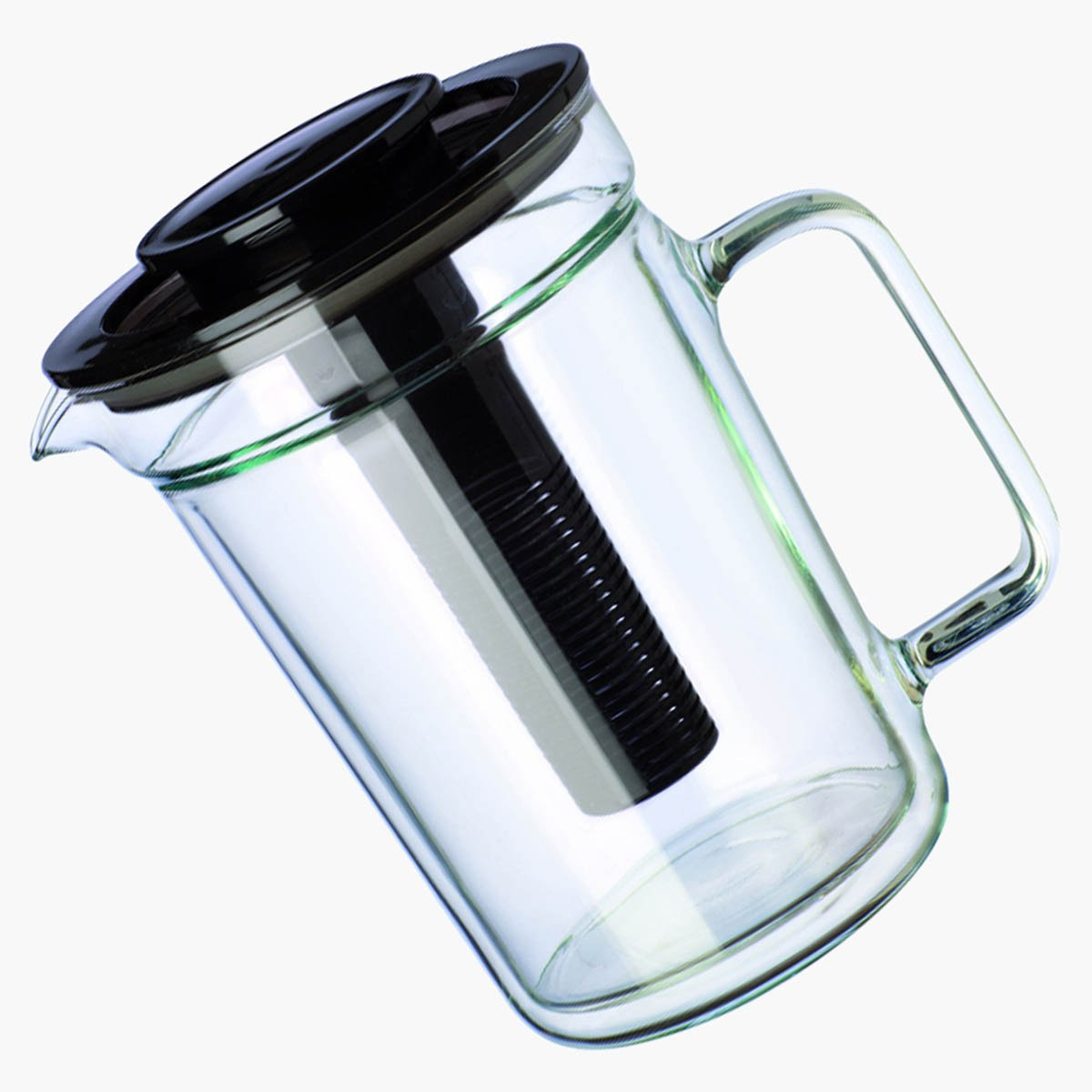 إبريق زجاجي بجدار مزدوج وغطاء من سيماكس - 1000 مل-hbxhomeware-diningandtabletop-jugs-image-1
