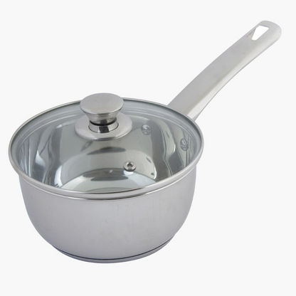 Stilo Stainless Steel Induction Saucepan with Glass Lid - 2.2 L